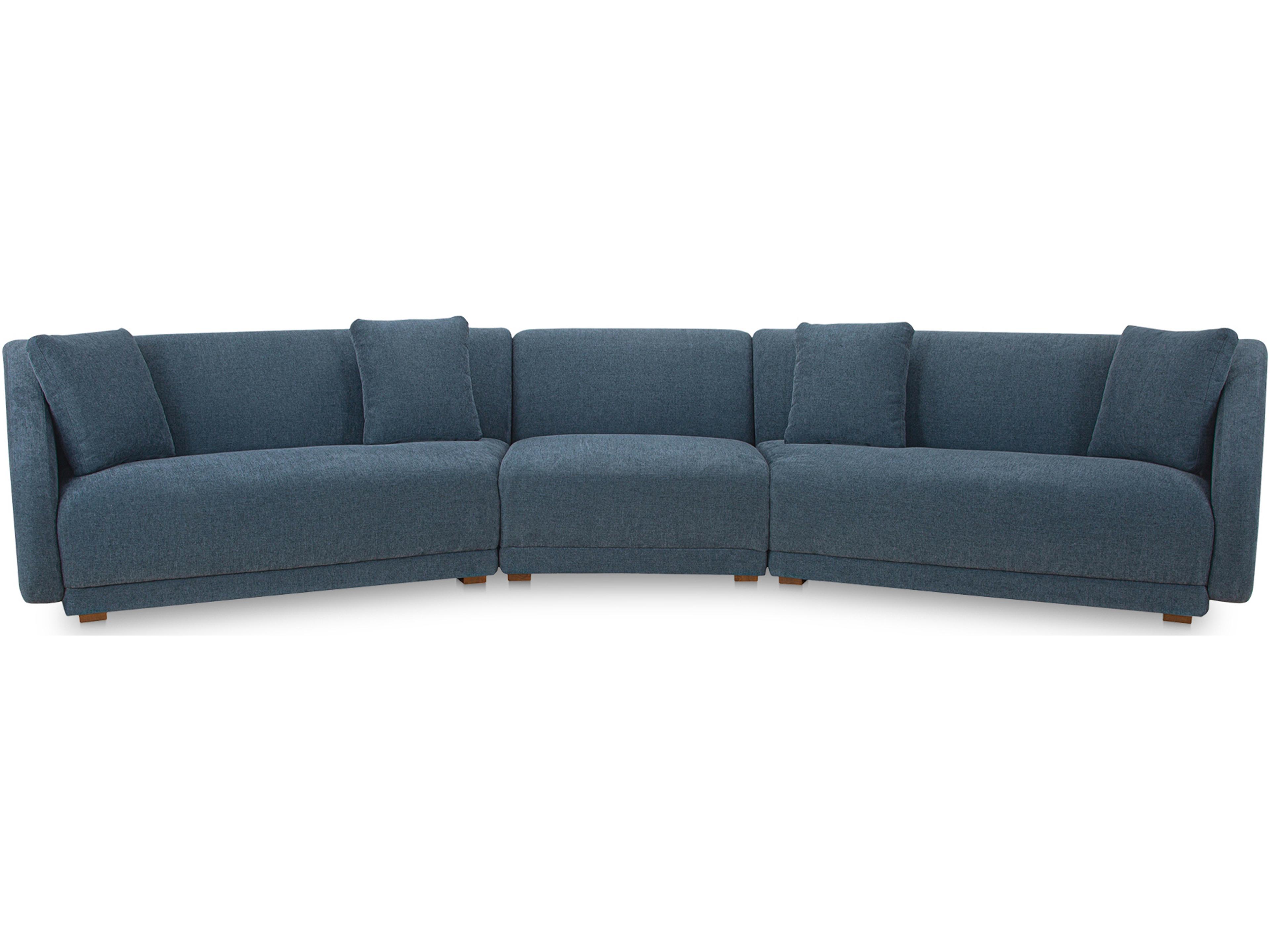 Fraser Blue Upholstered Sectional Sofa