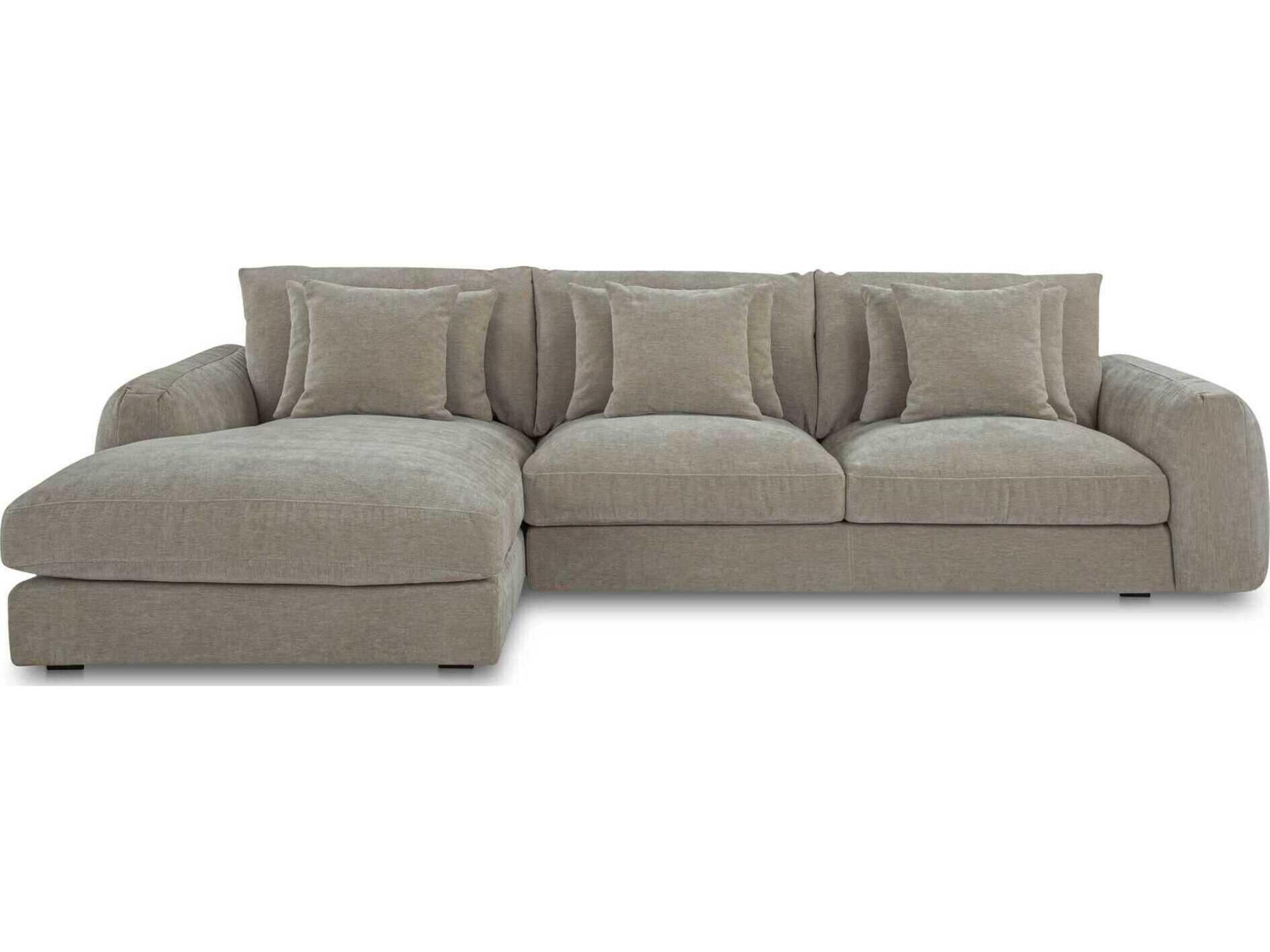 Moe's Home Berga Gray Upholstered Sectional Sofa