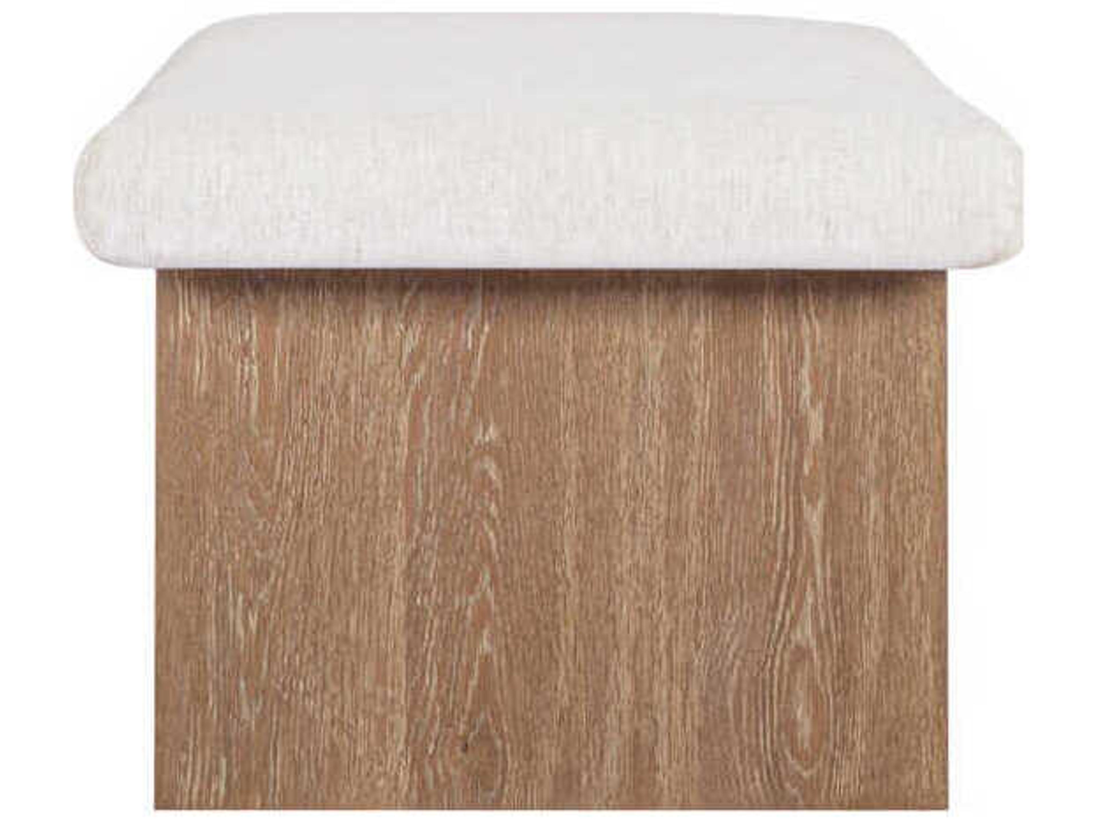 Moe's Home Gemma White Upholstered Accent Bench