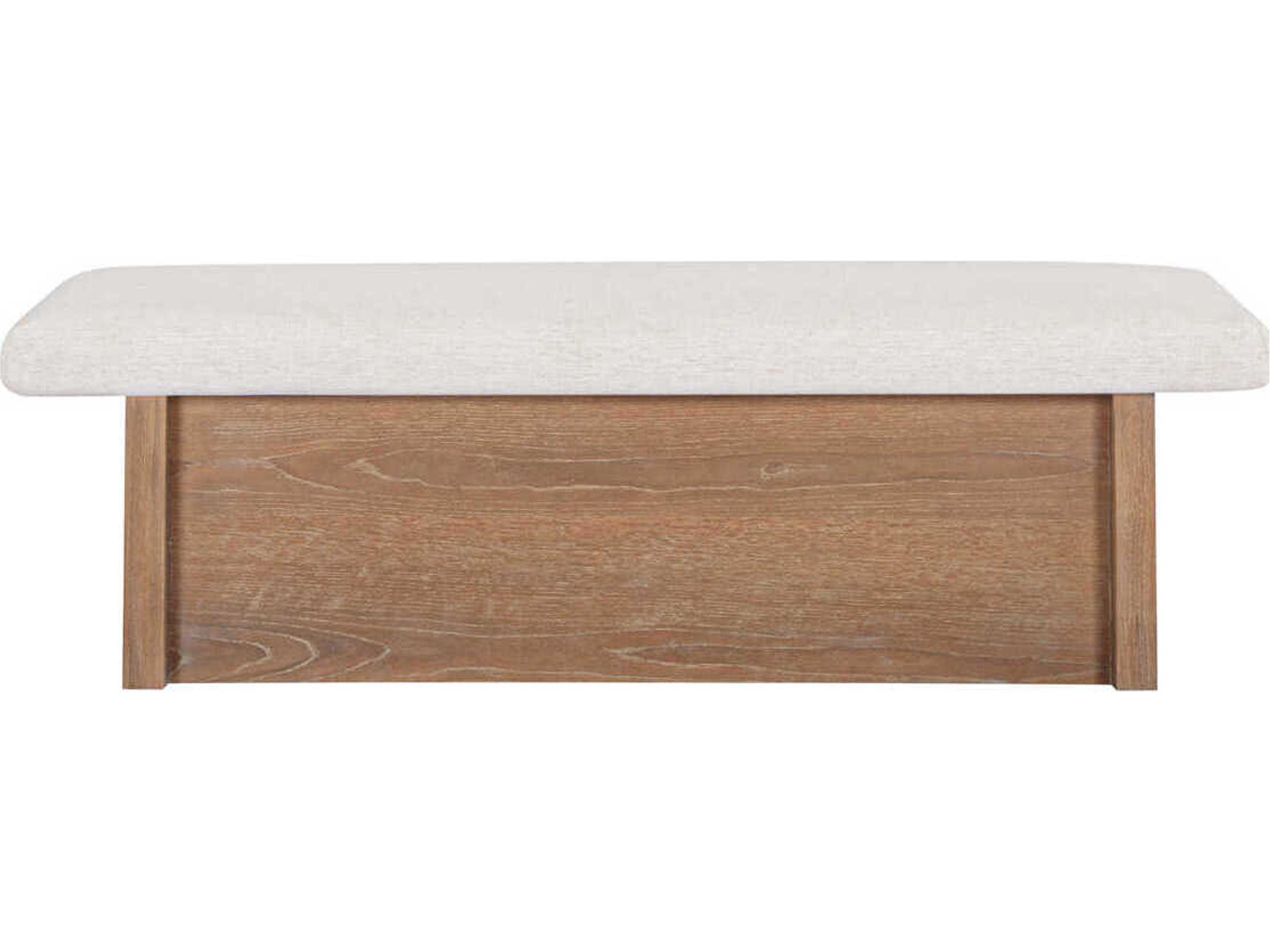 Moe's Home Gemma White Upholstered Accent Bench