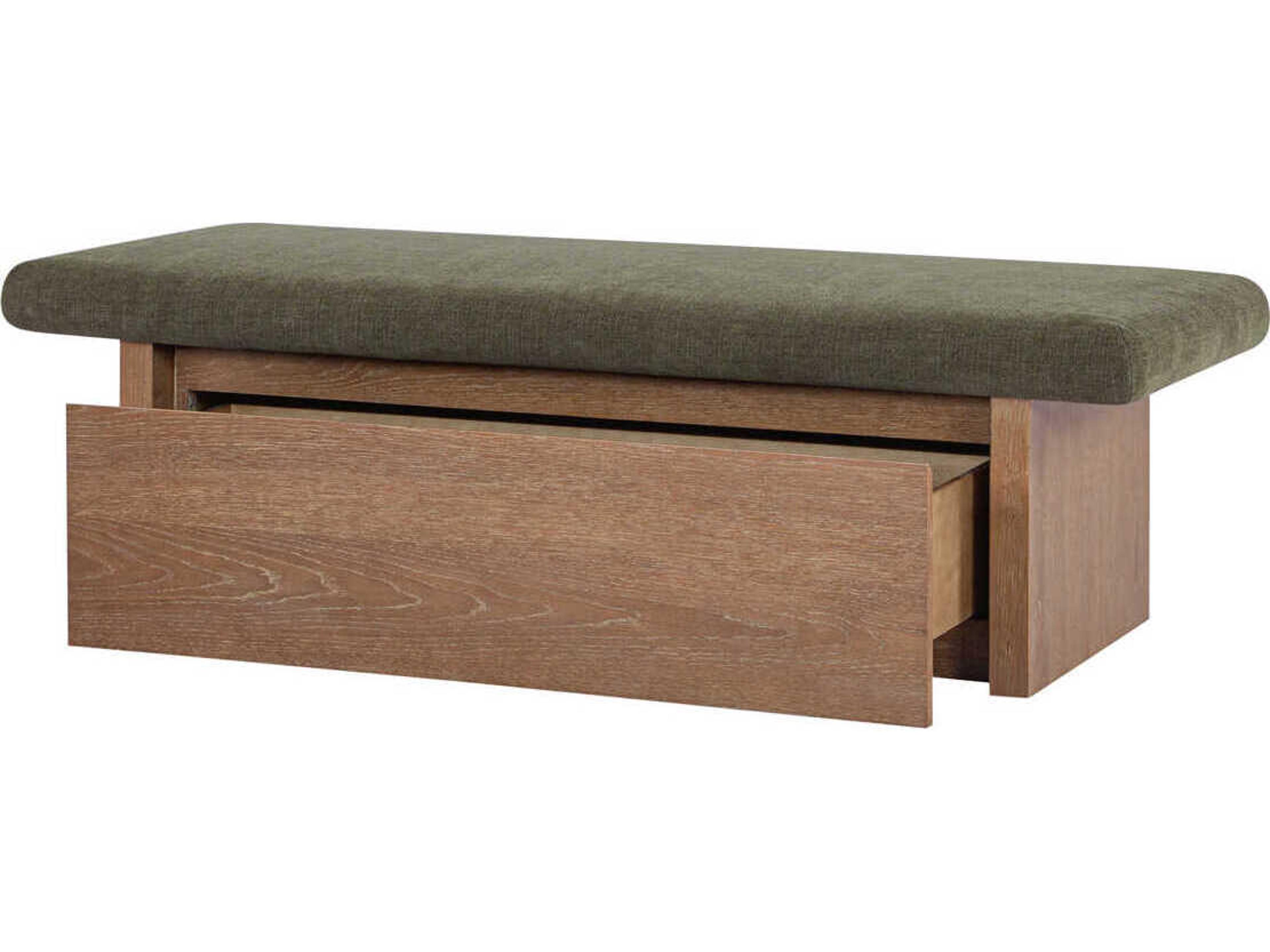 Moe's Home Gemma Green Upholstered Accent Bench
