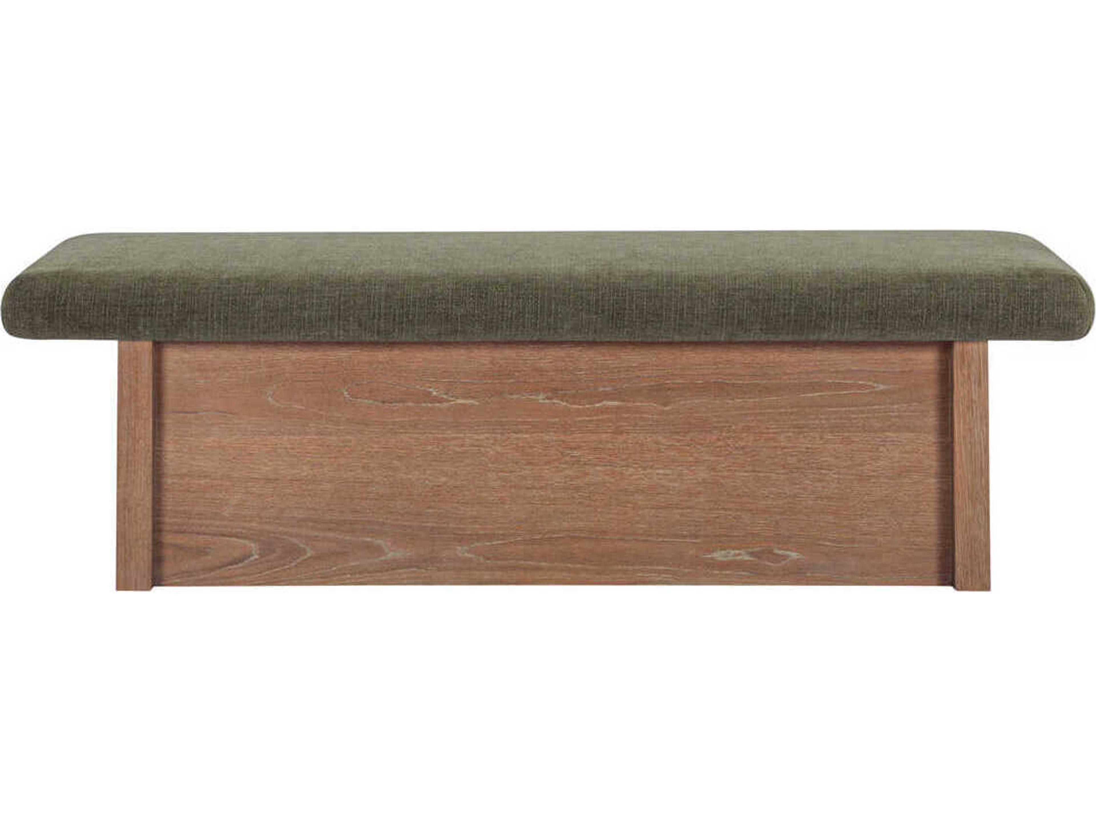 Moe's Home Gemma Green Upholstered Accent Bench