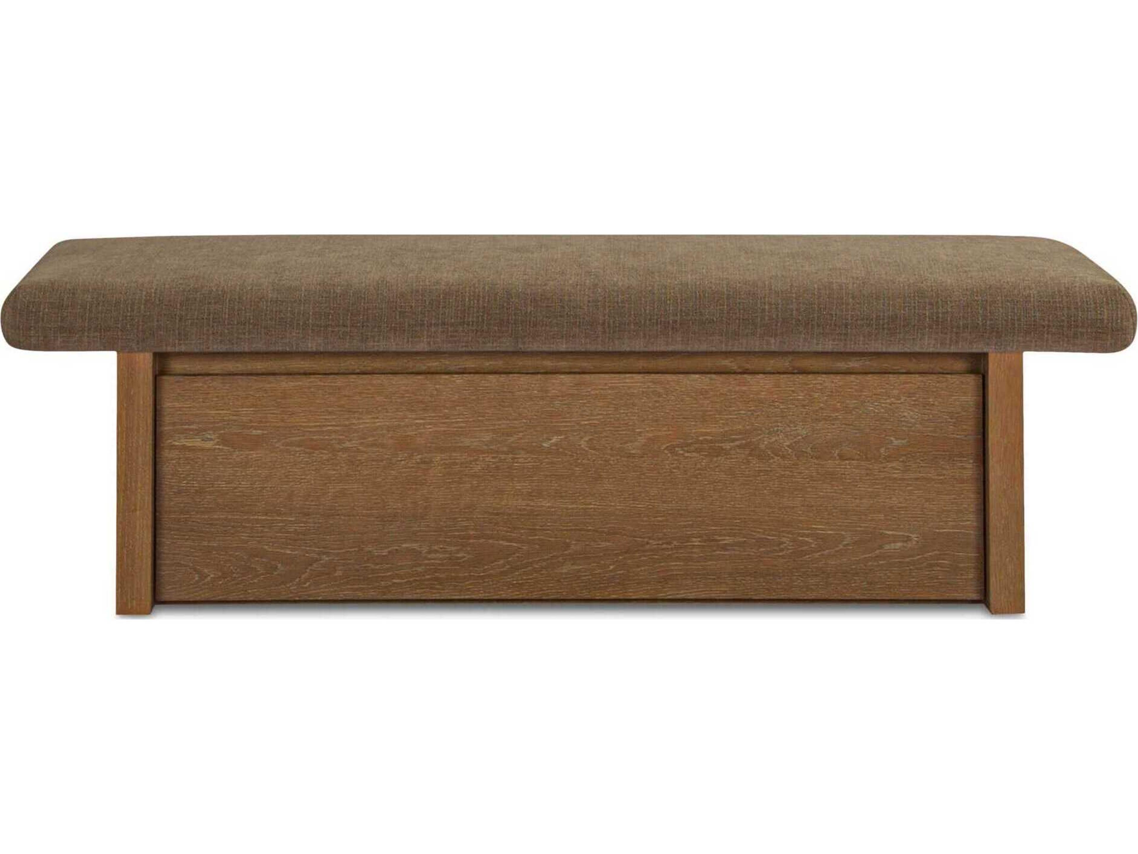 Gemma Taupe Brown Upholstered Accent Bench
