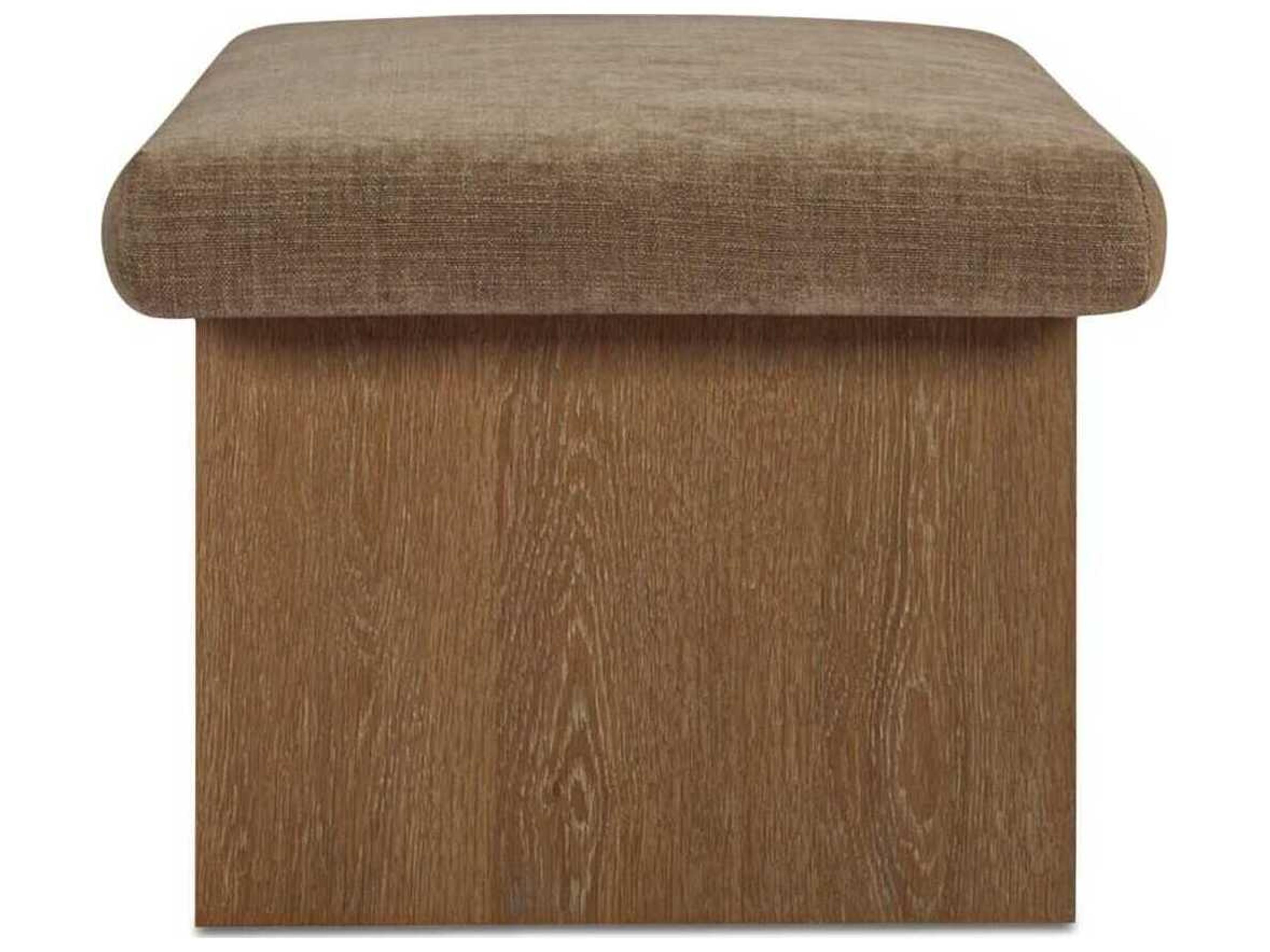 Moe's Home Gemma Taupe Brown Upholstered Accent Bench