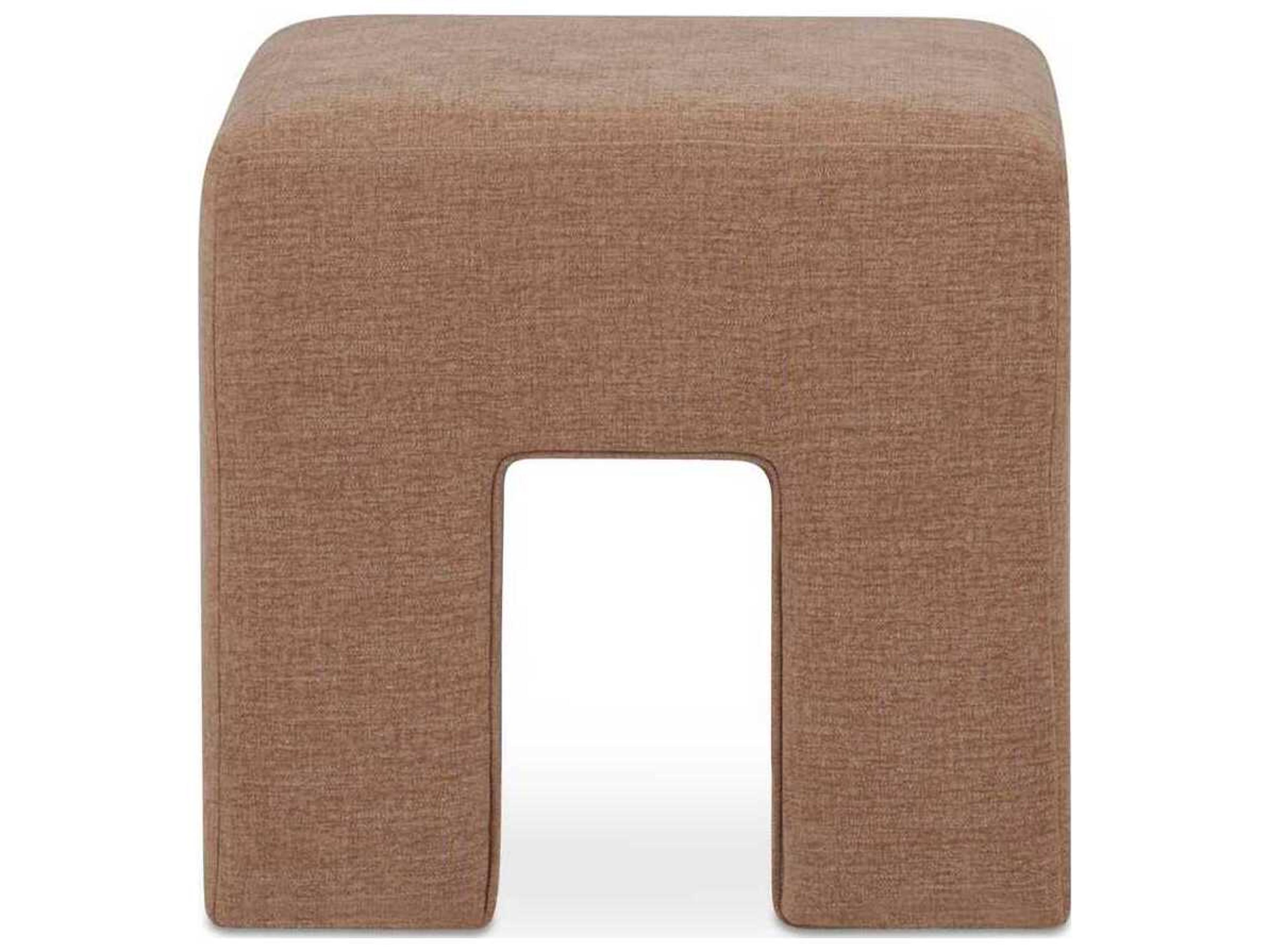 Moe's Home Aidy Washed Pink Upholstered Accent Stool