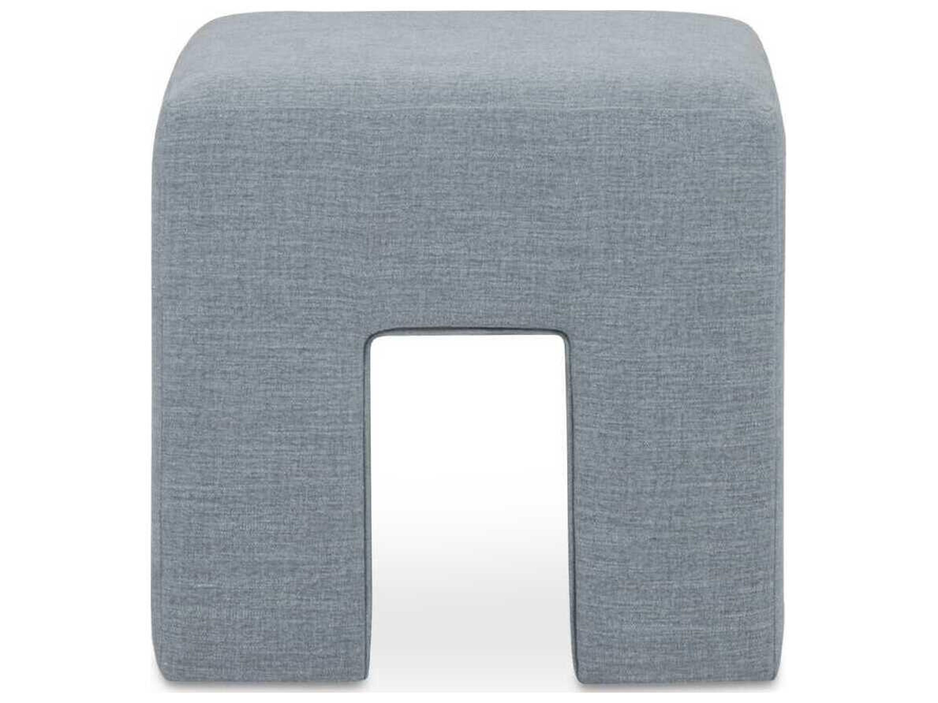 Moe's Home Aidy Light Blue Upholstered Accent Stool