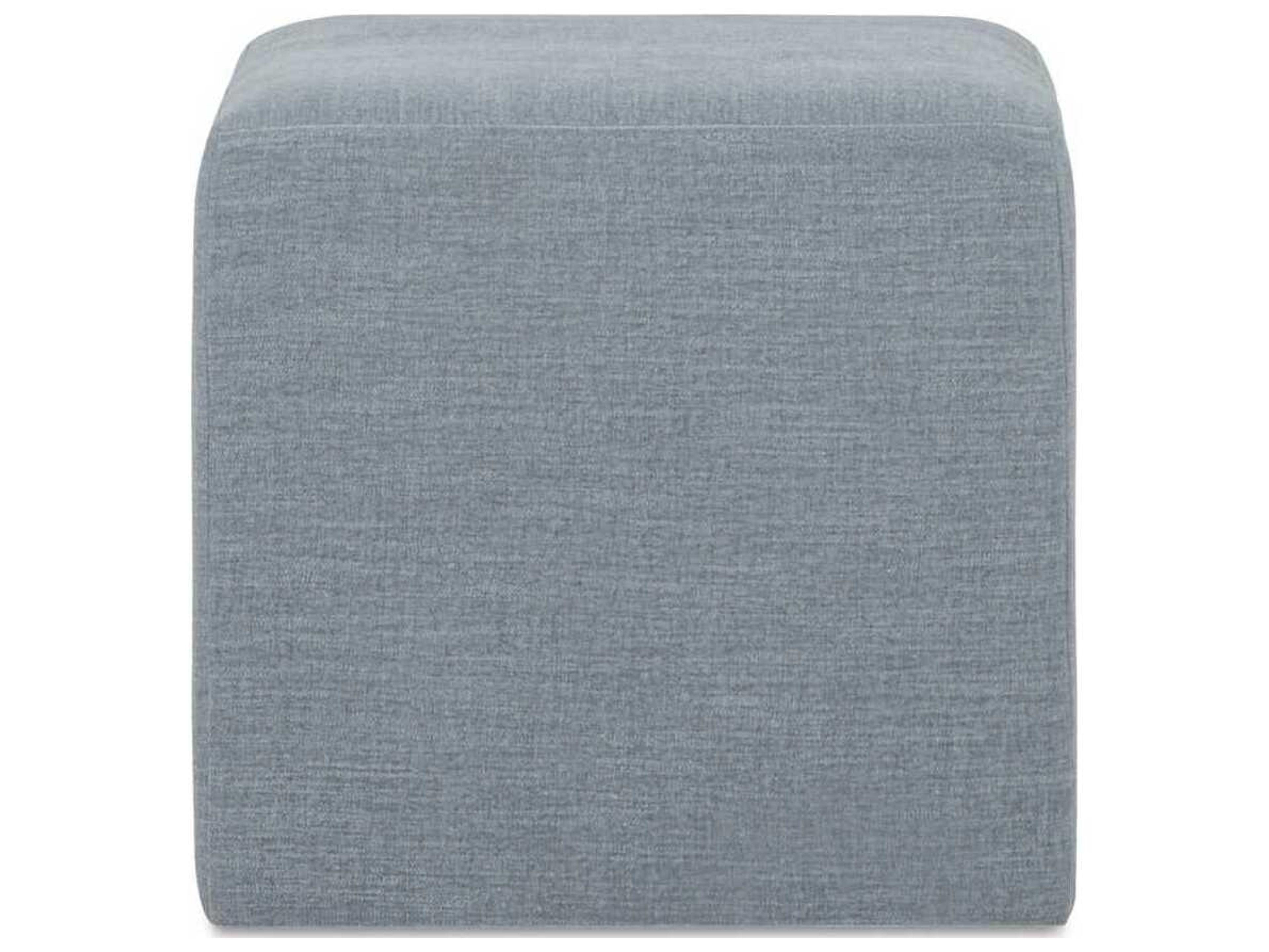 Moe's Home Aidy Light Blue Upholstered Accent Stool
