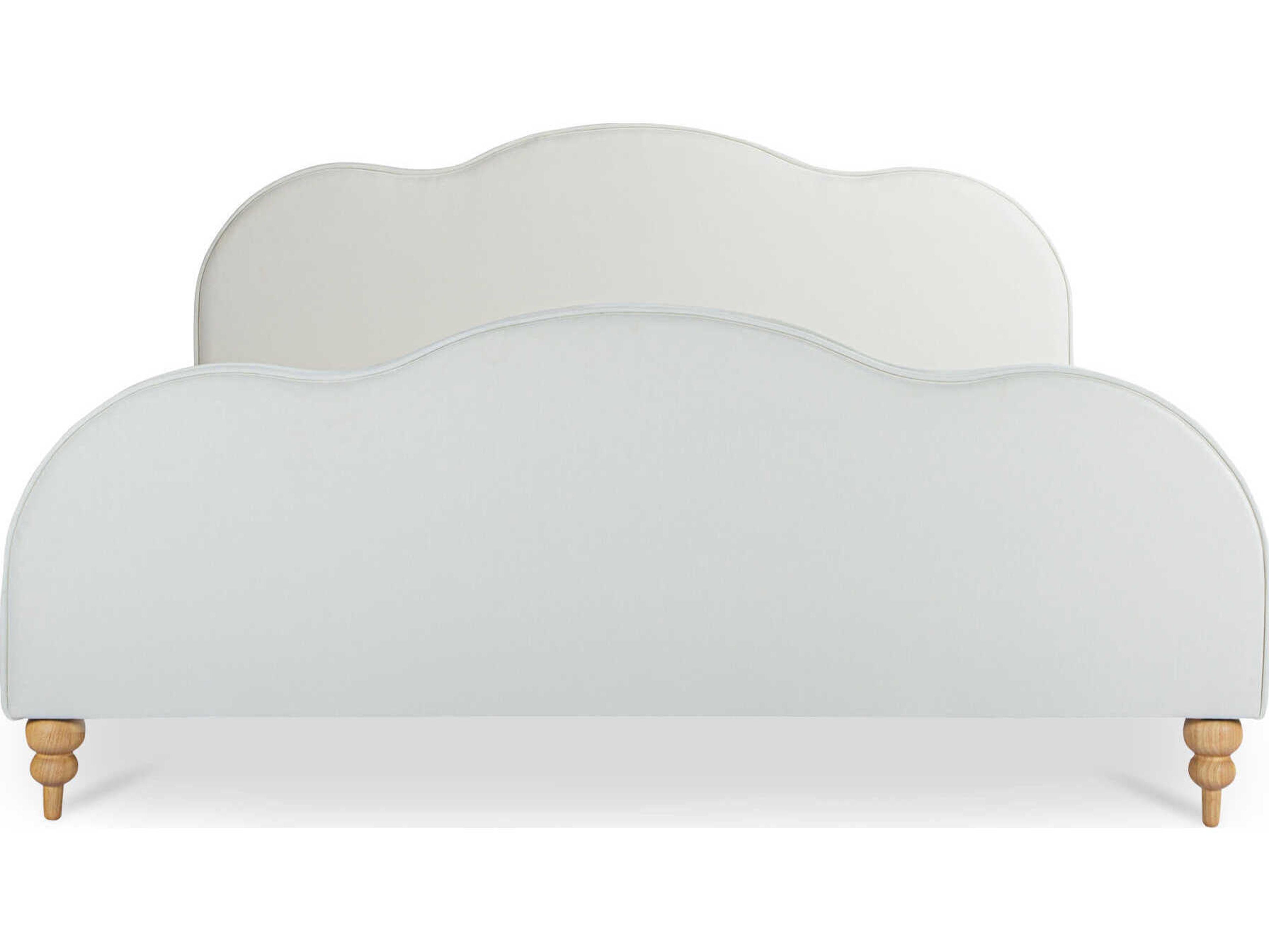 Moe's Home Jacqueline White Ash Wood Upholstered King Panel Bed