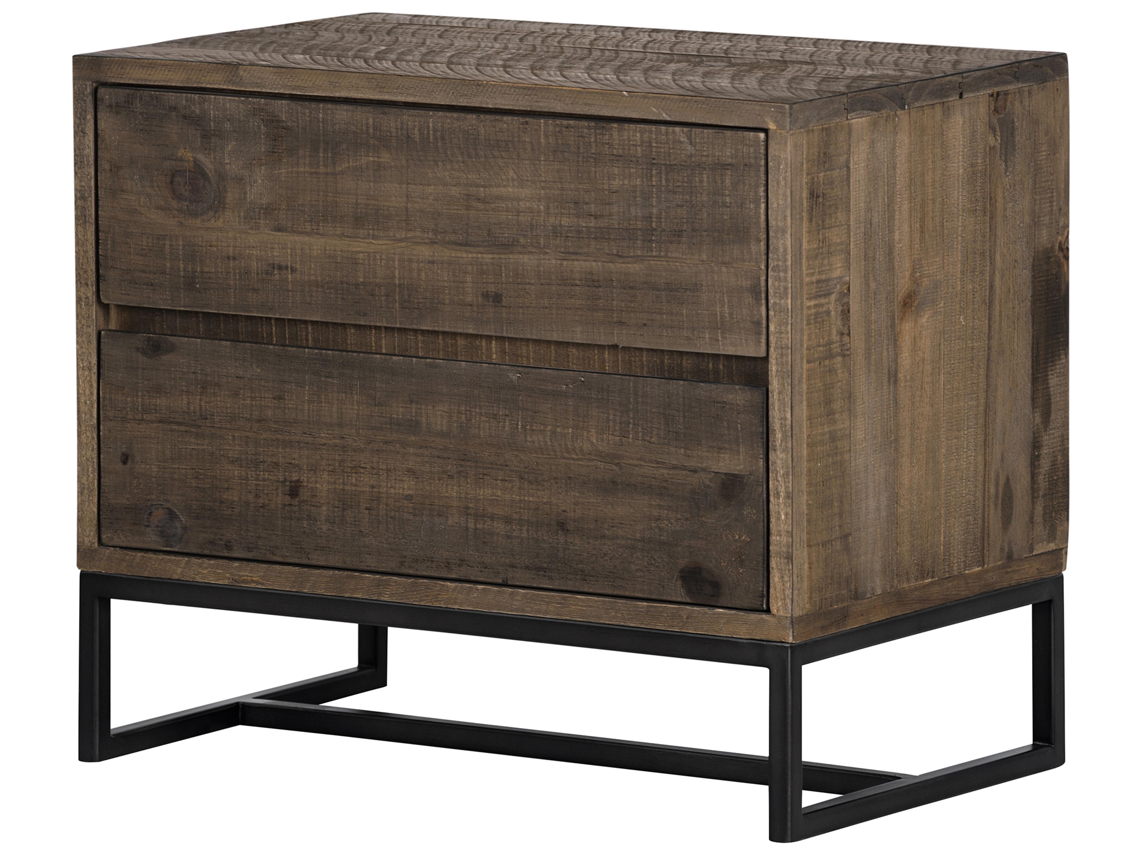 Moe's Home Elena 2-Drawers Pine Wood Nightstand