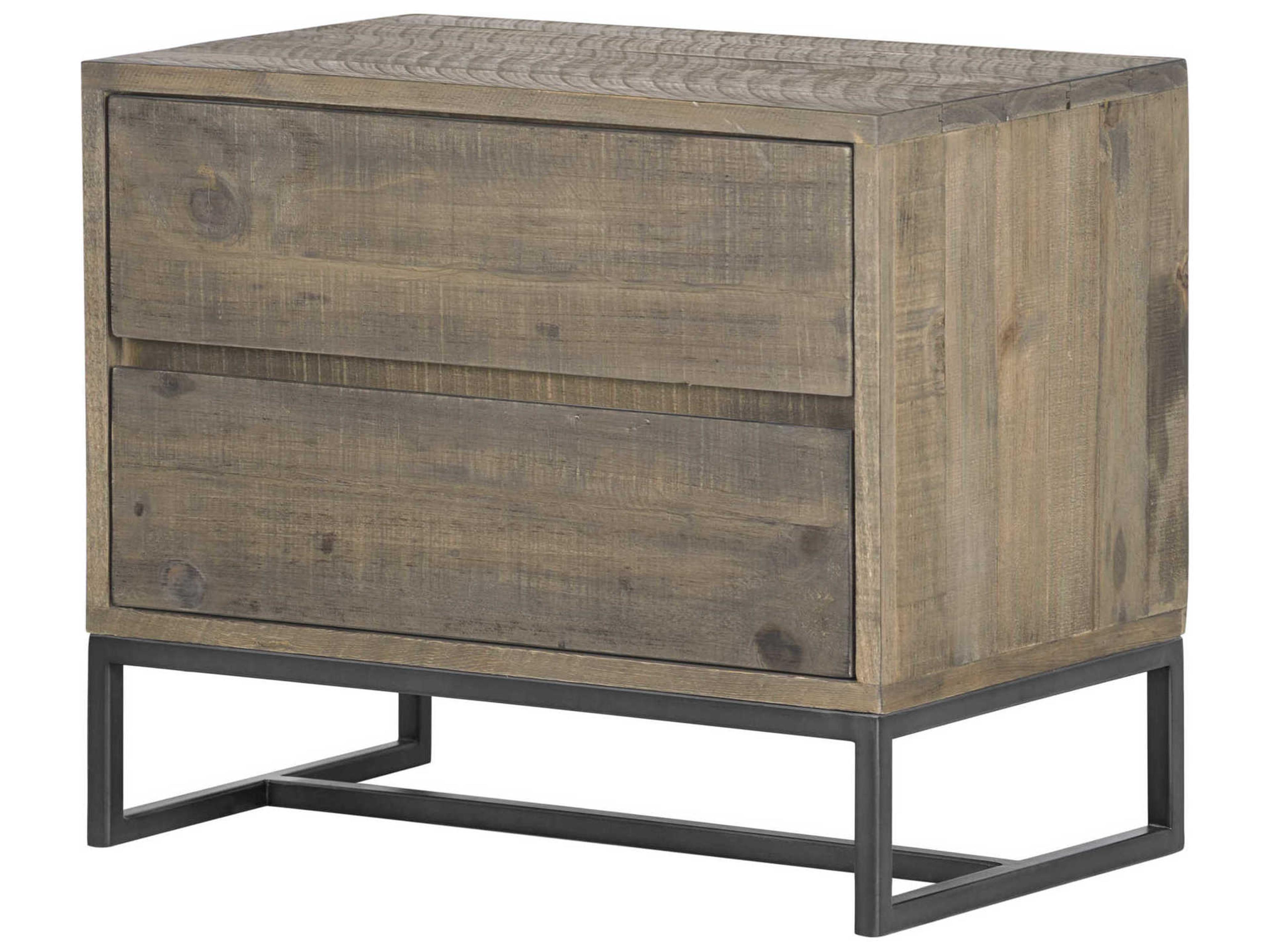 Moe's Home Elena 2-Drawers Pine Wood Nightstand