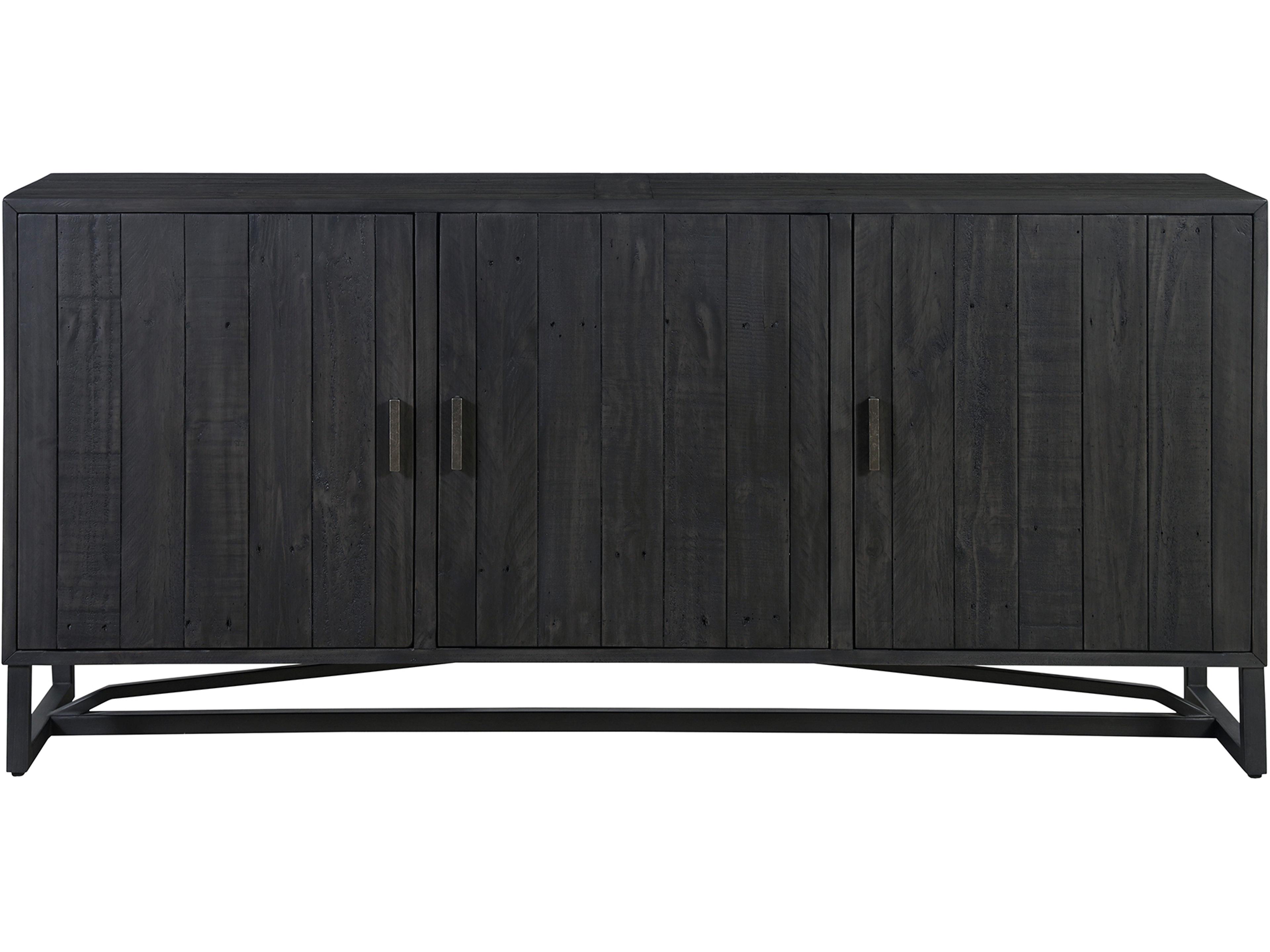 Sierra 68" Pine Wood Black Sideboard