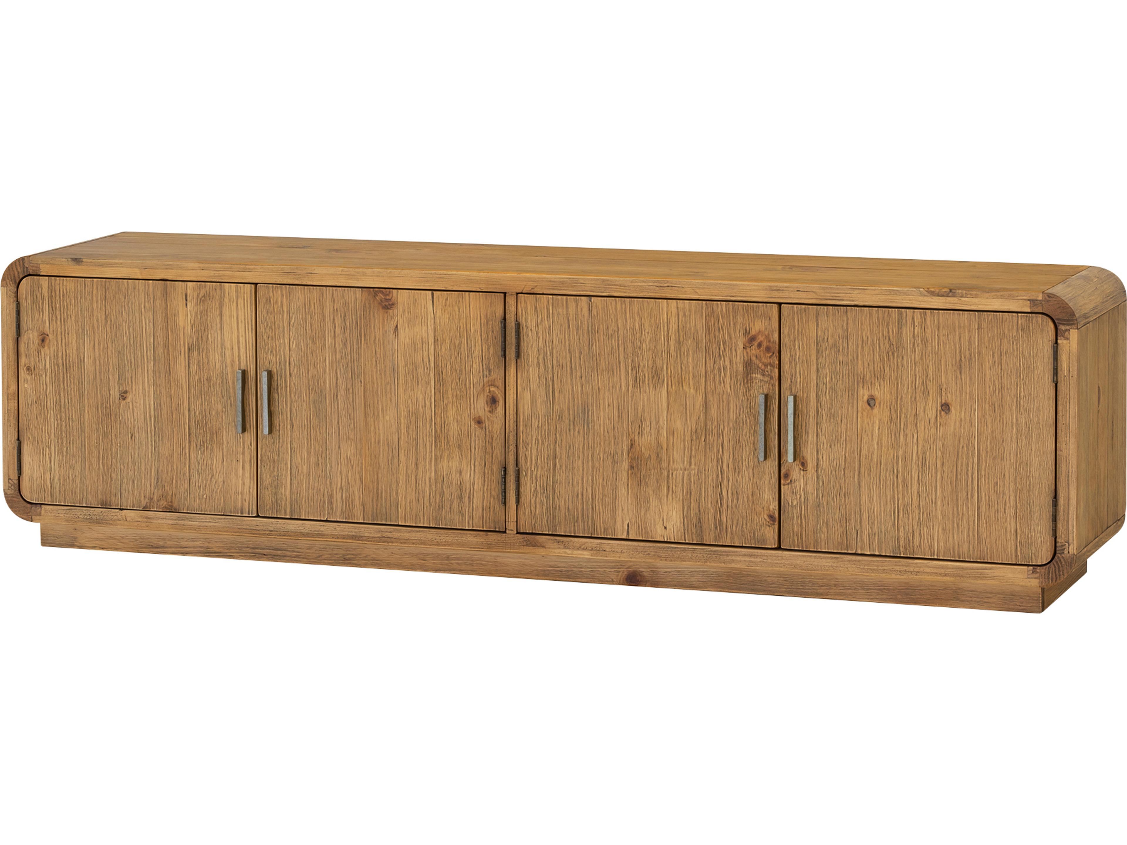 Moe's Home Monterey 78" Pine Wood Natural Media Console