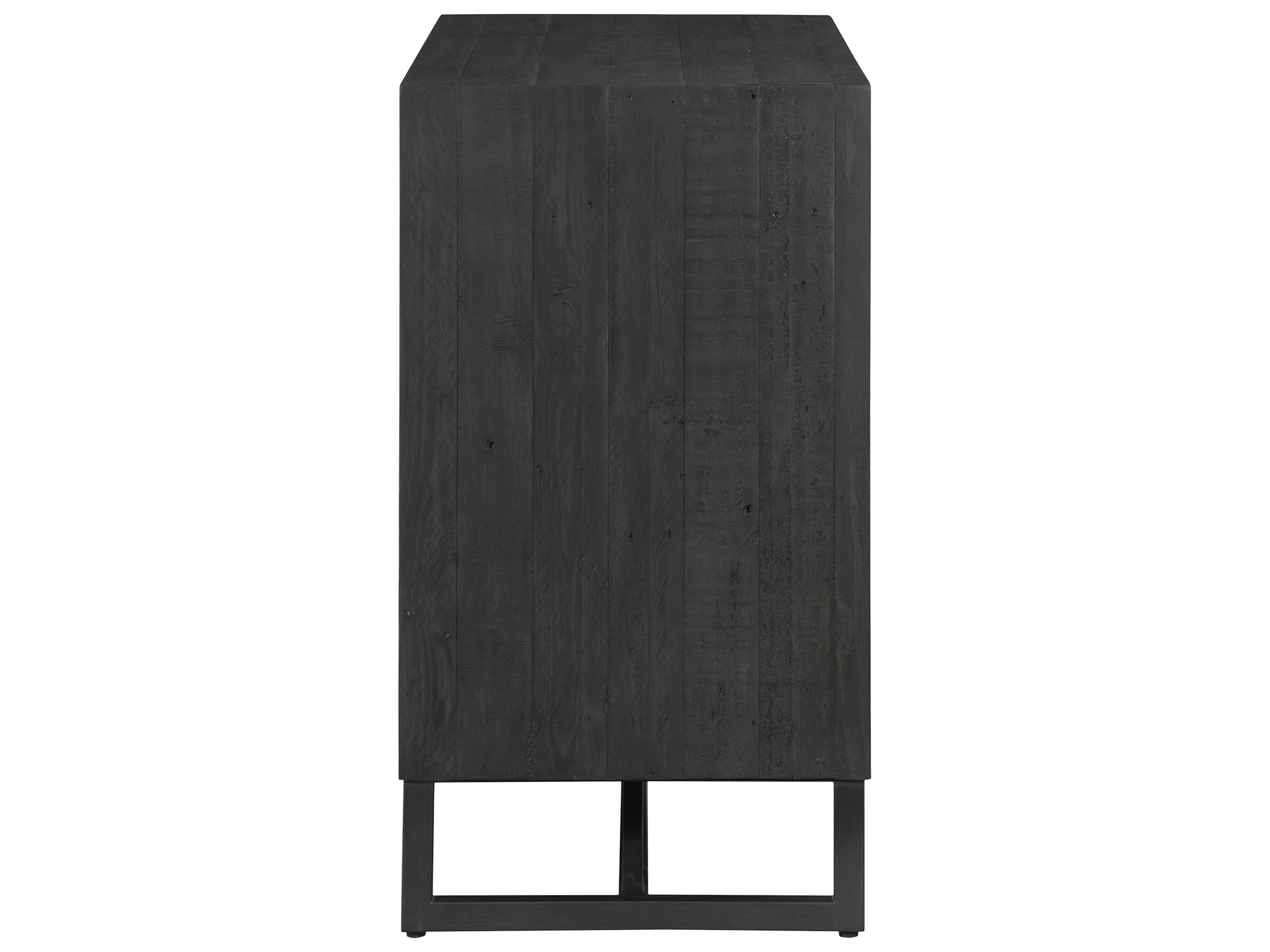 Moe's Home Sierra Black Pine Wood Accent Chest