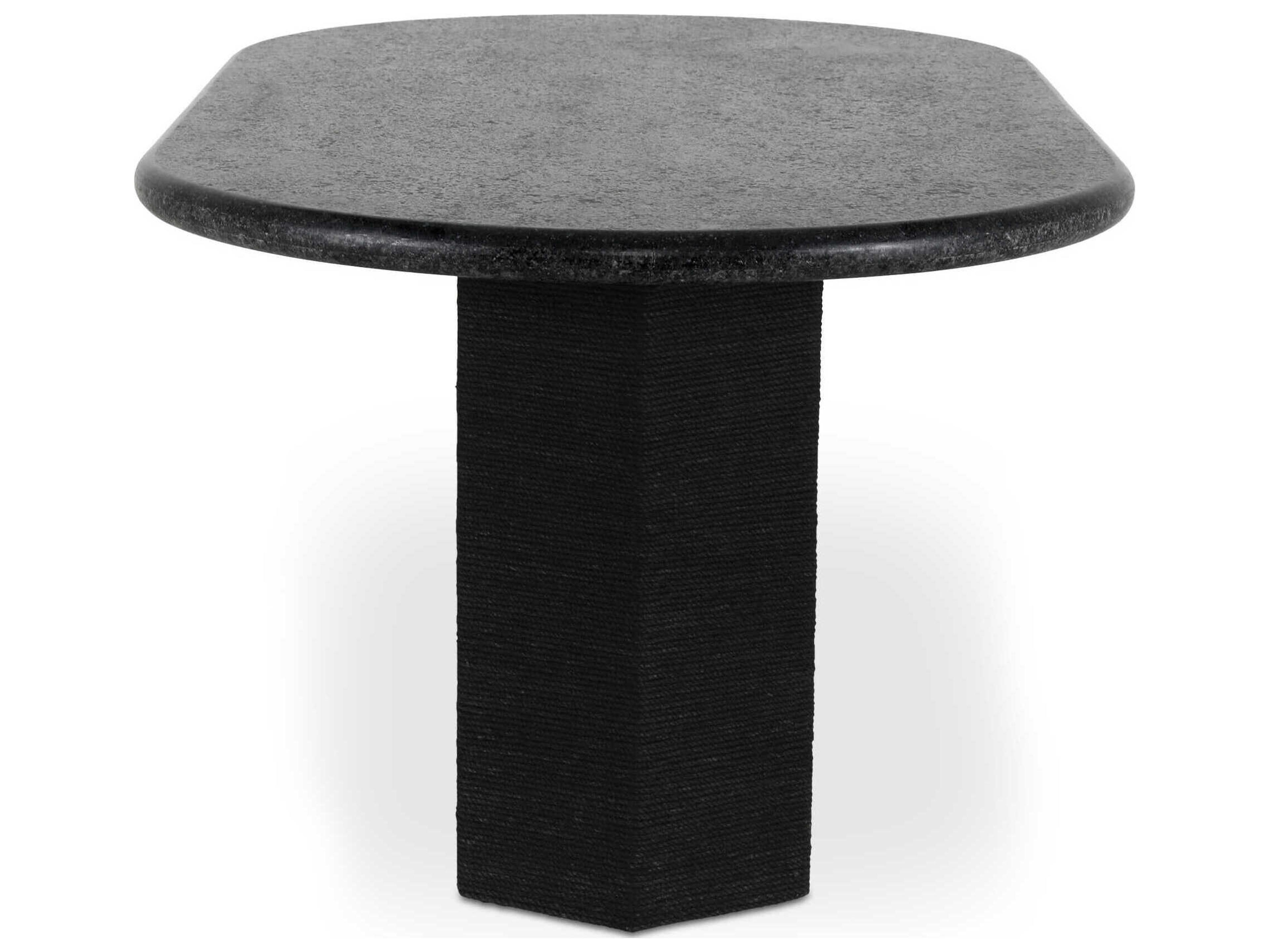 Moe's Home Sartoria Oval Stone Black Dining Table