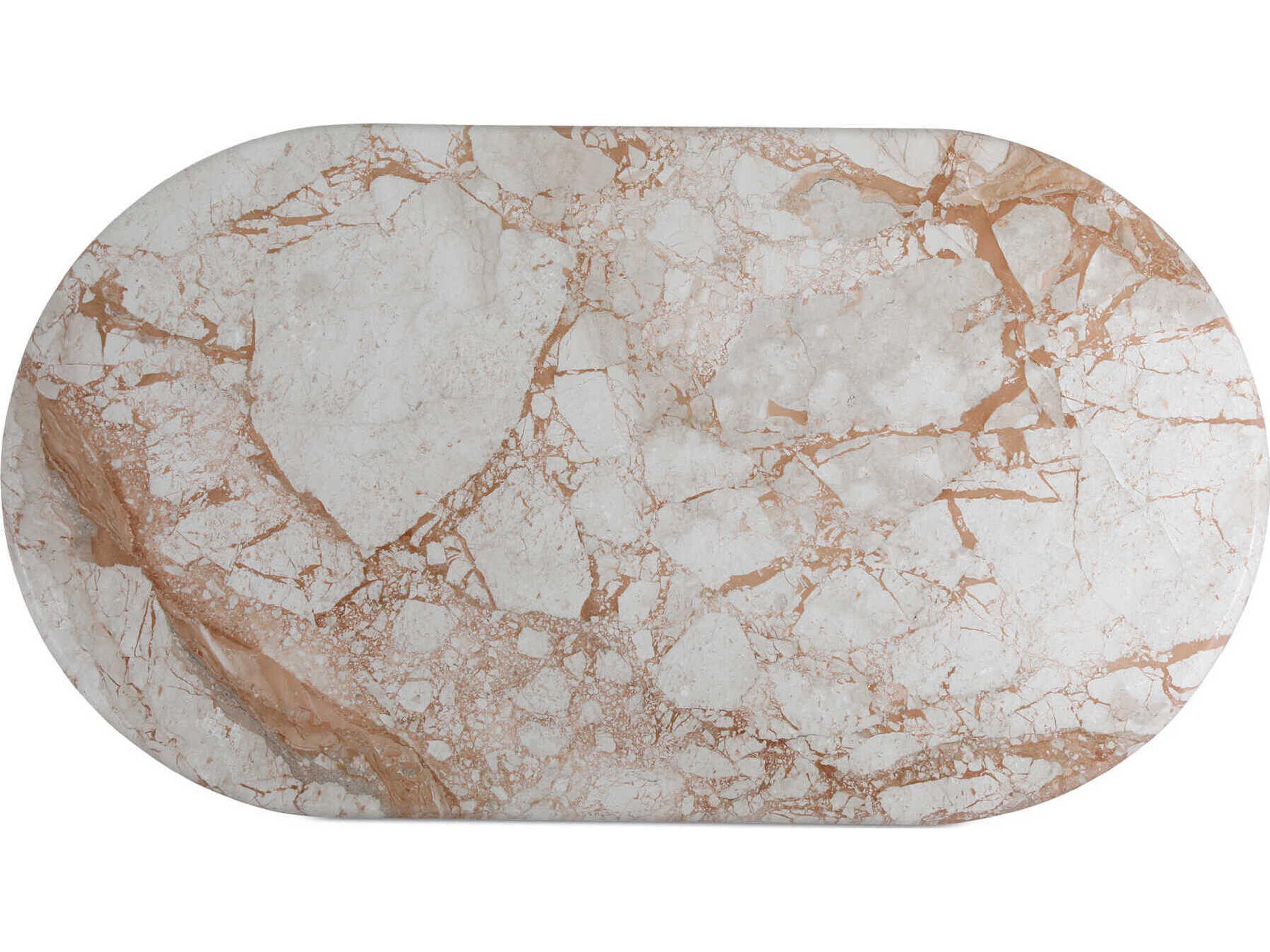 Moe's Home Sartoria Oval Marble Beige Dining Table