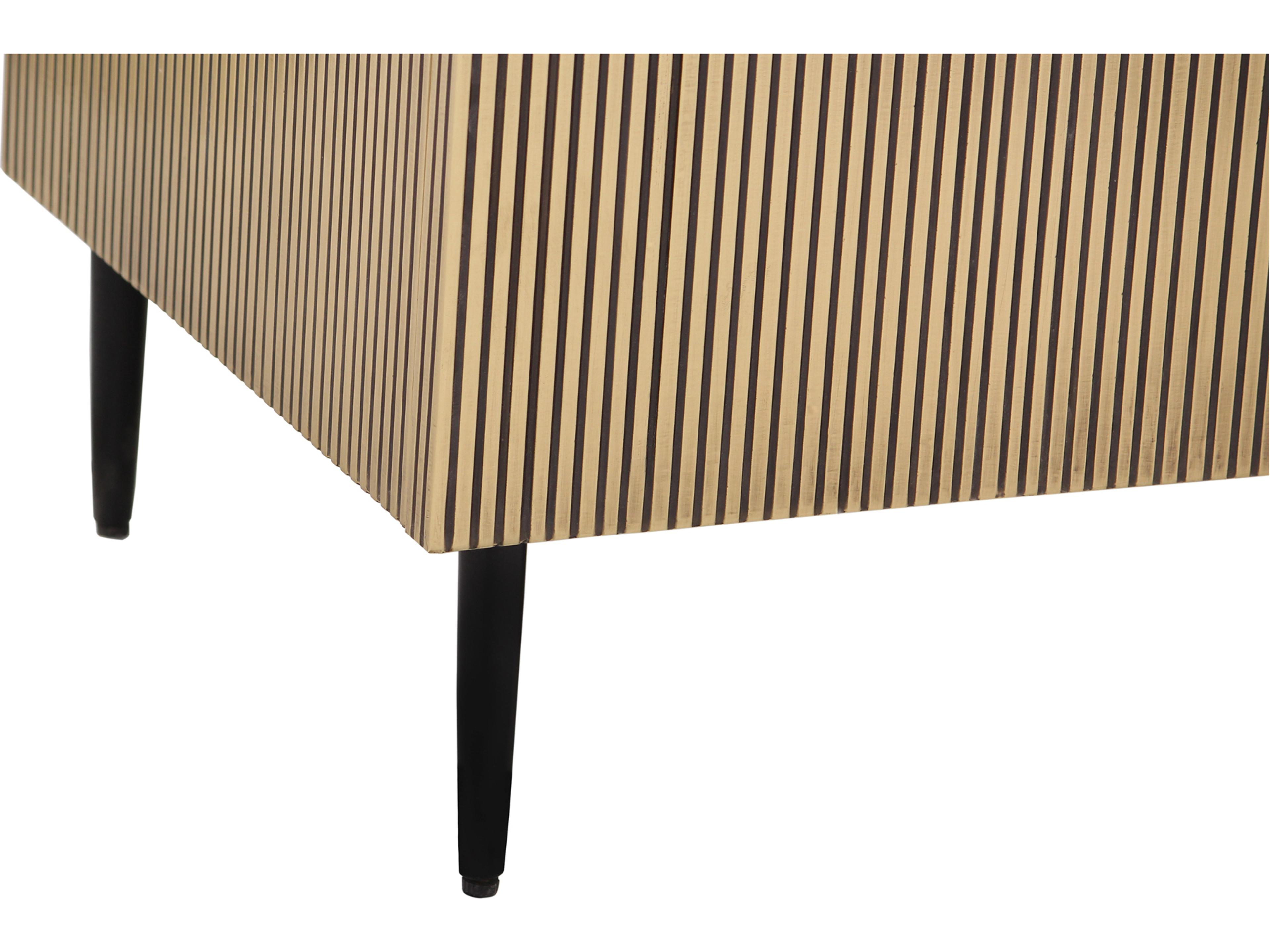 Moe's Home 72" Mango Wood Antique Brass Black Sideboard