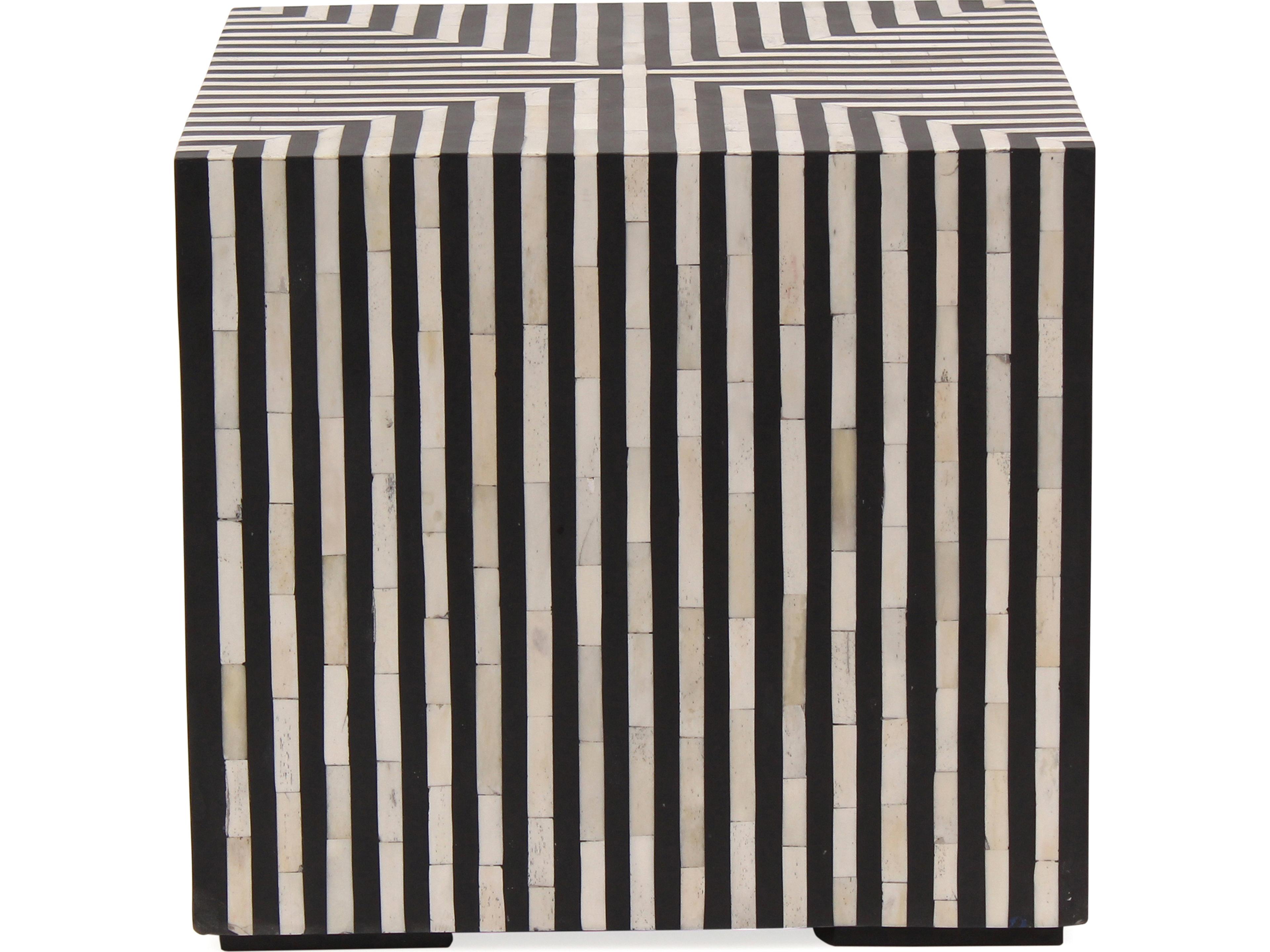 Square Resin Multicolor End Table