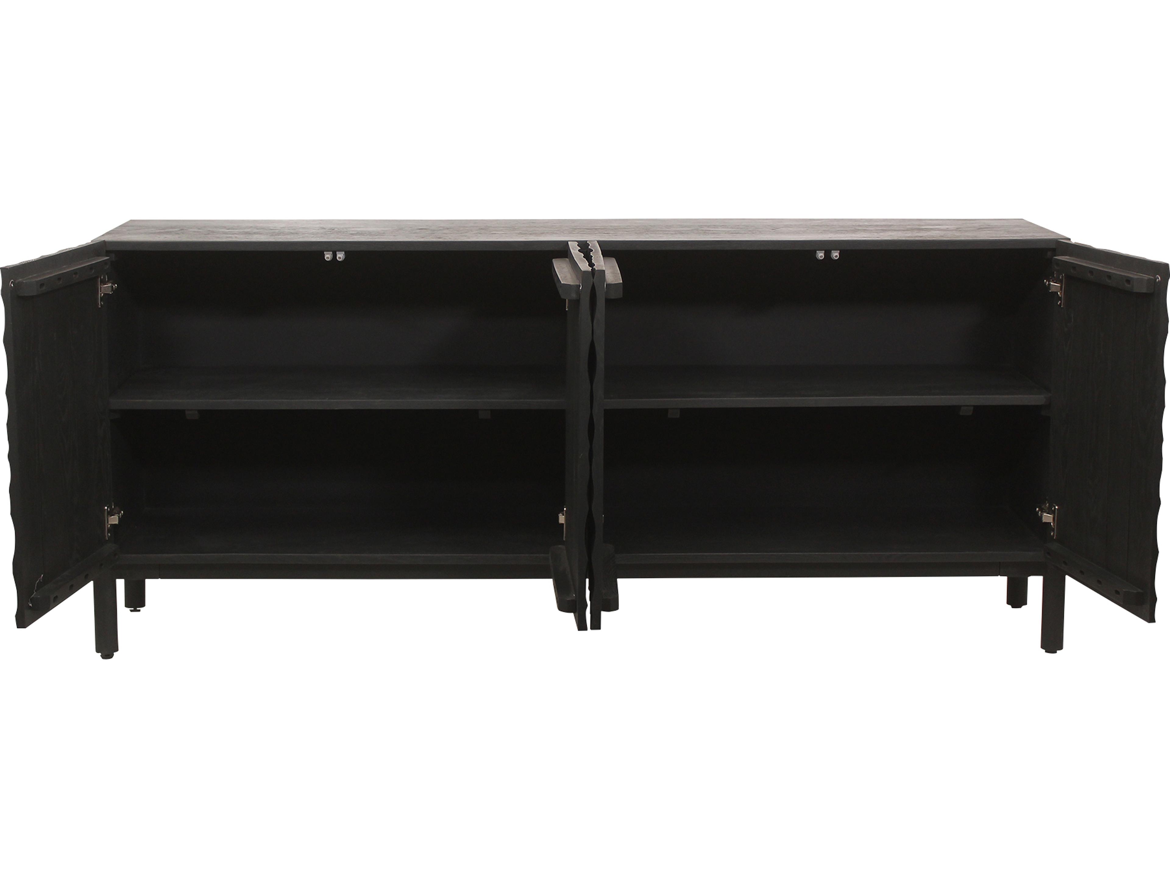 Moe's Home Misaki 71" Oak Wood Carbon Sideboard