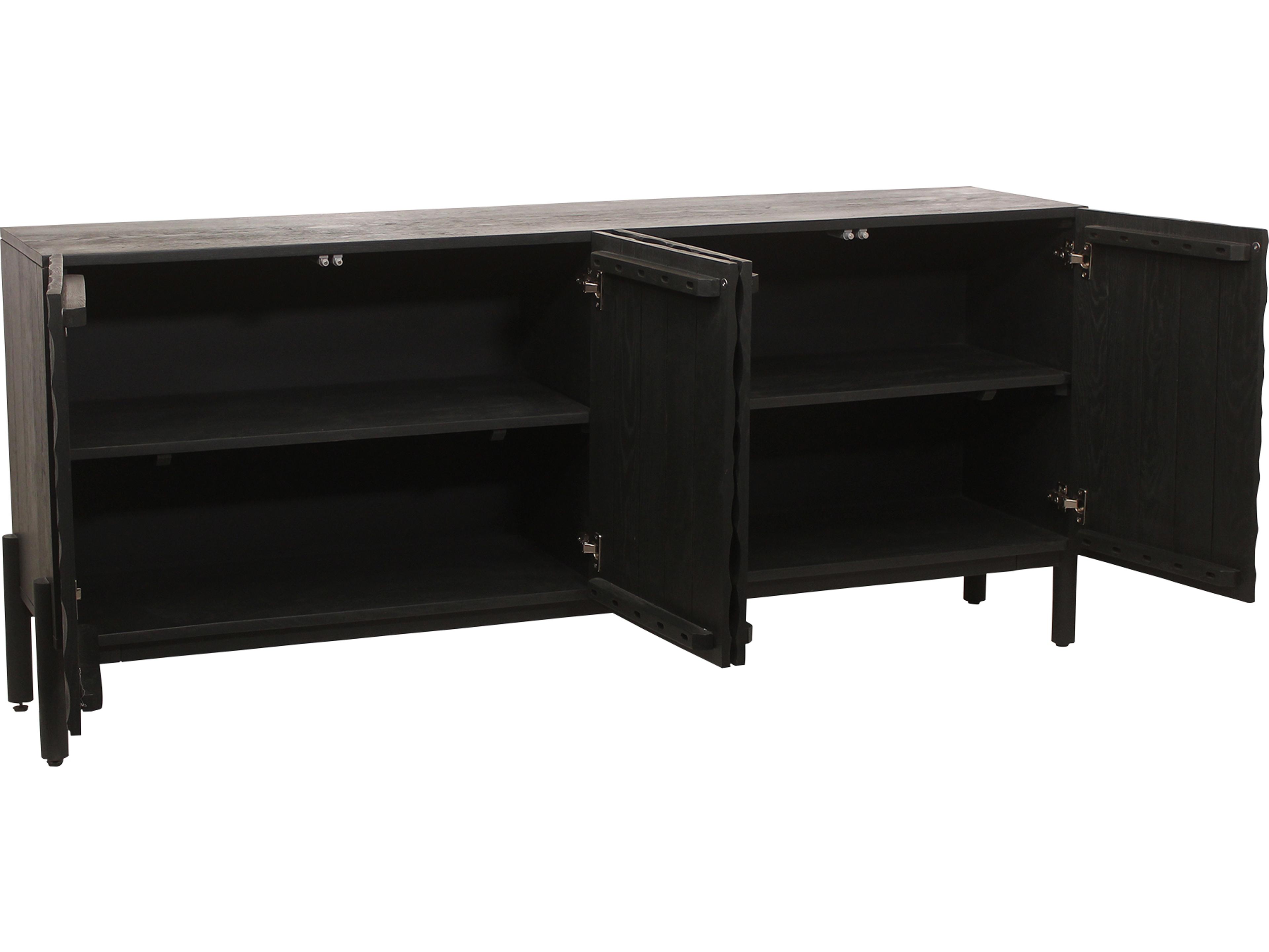 Moe's Home Misaki 71" Oak Wood Carbon Sideboard