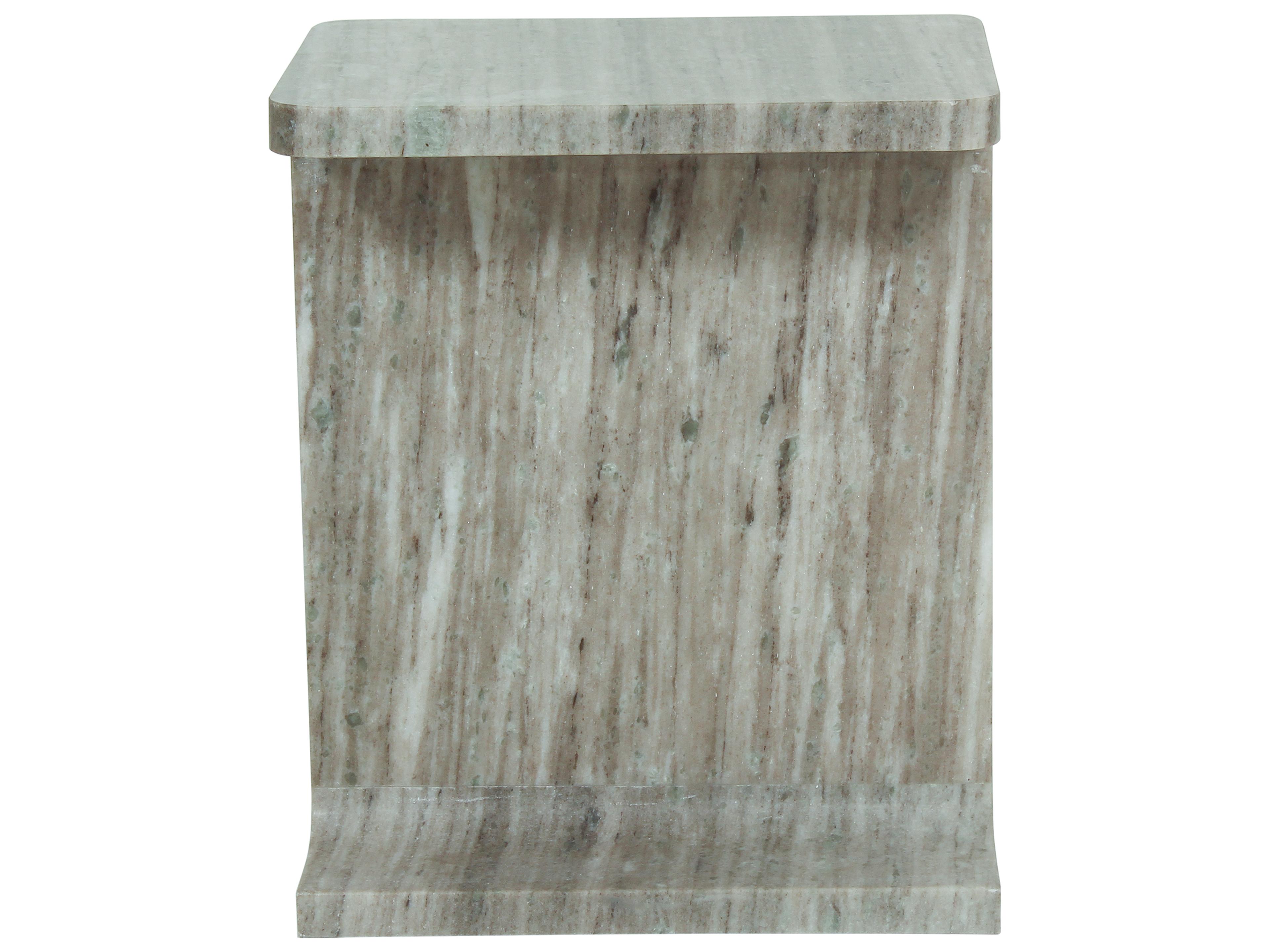 Moe's Home Tullia Rectangular Marble Taupe End Table
