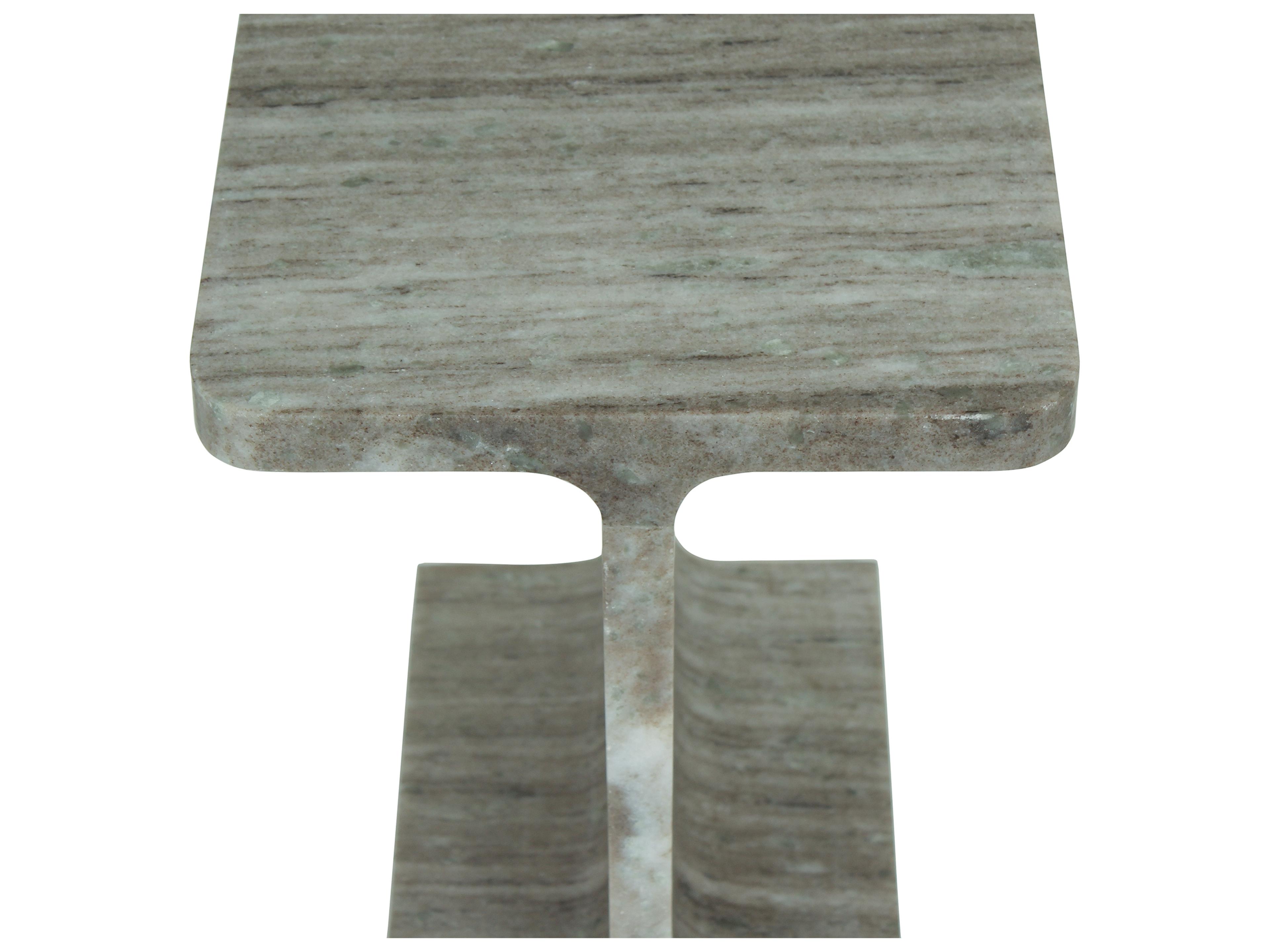 Moe's Home Tullia Rectangular Marble Taupe End Table