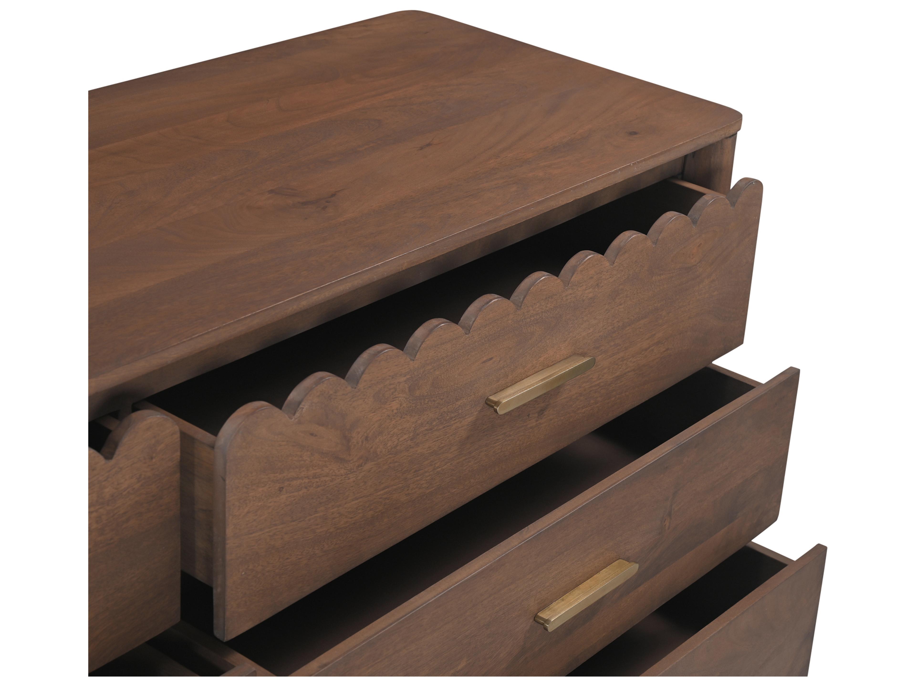 Moe's Home Wiley 6-Drawers Mango Wood Double Dresser