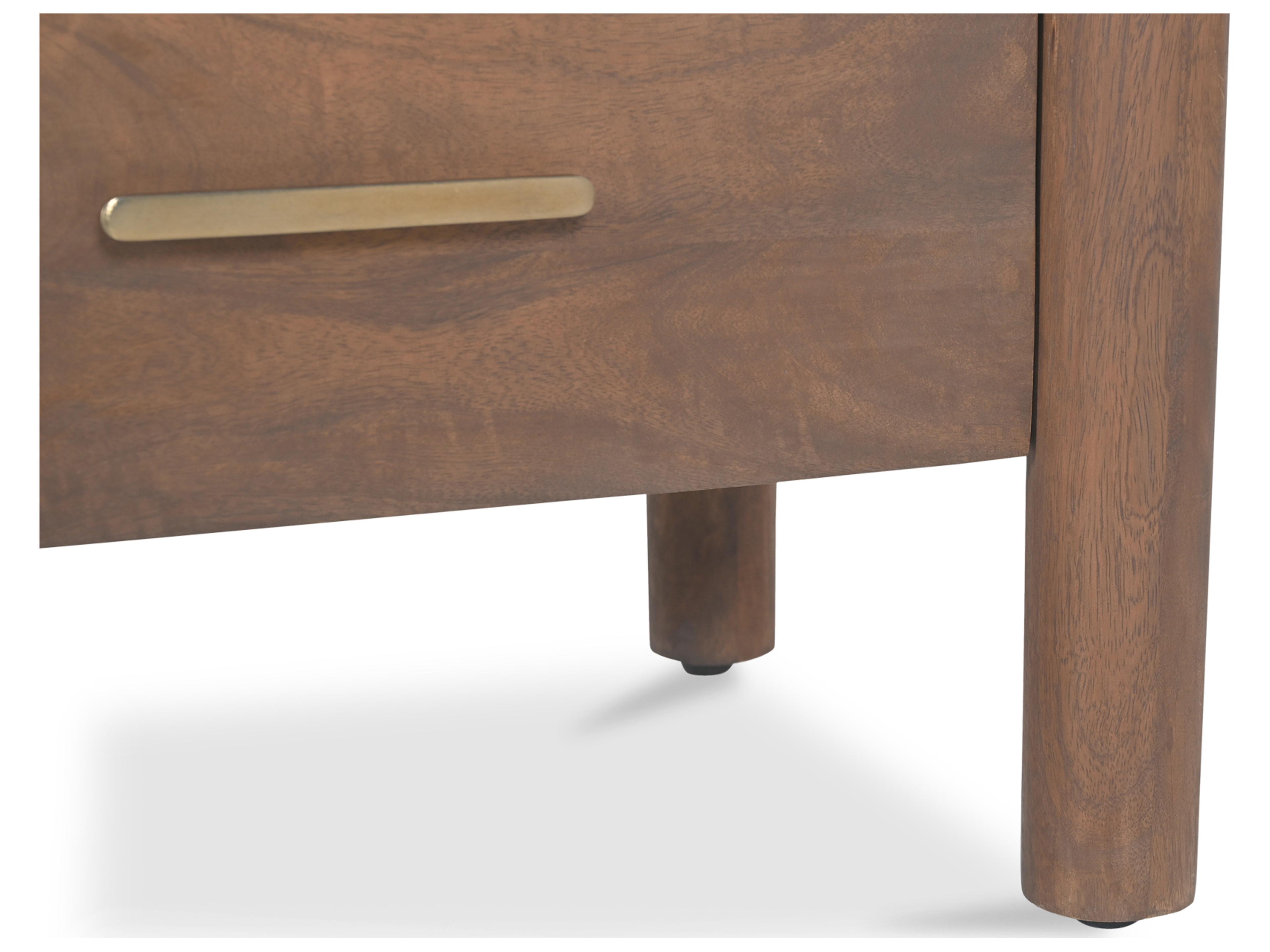 Moe's Home Wiley 2-Drawers Mango Wood Nightstand