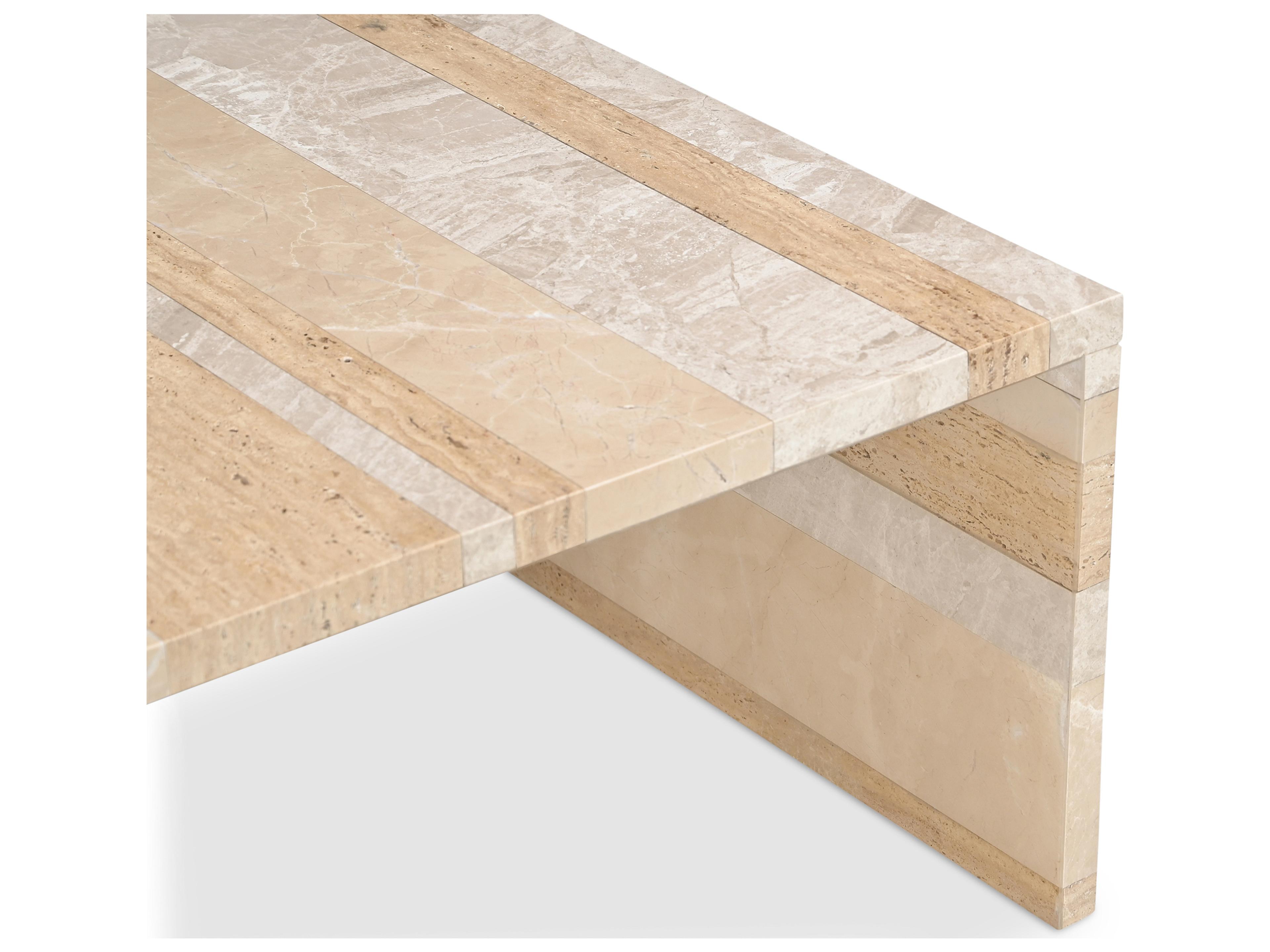 Moe's Home Rosa Coffee Table Multicolor Marble