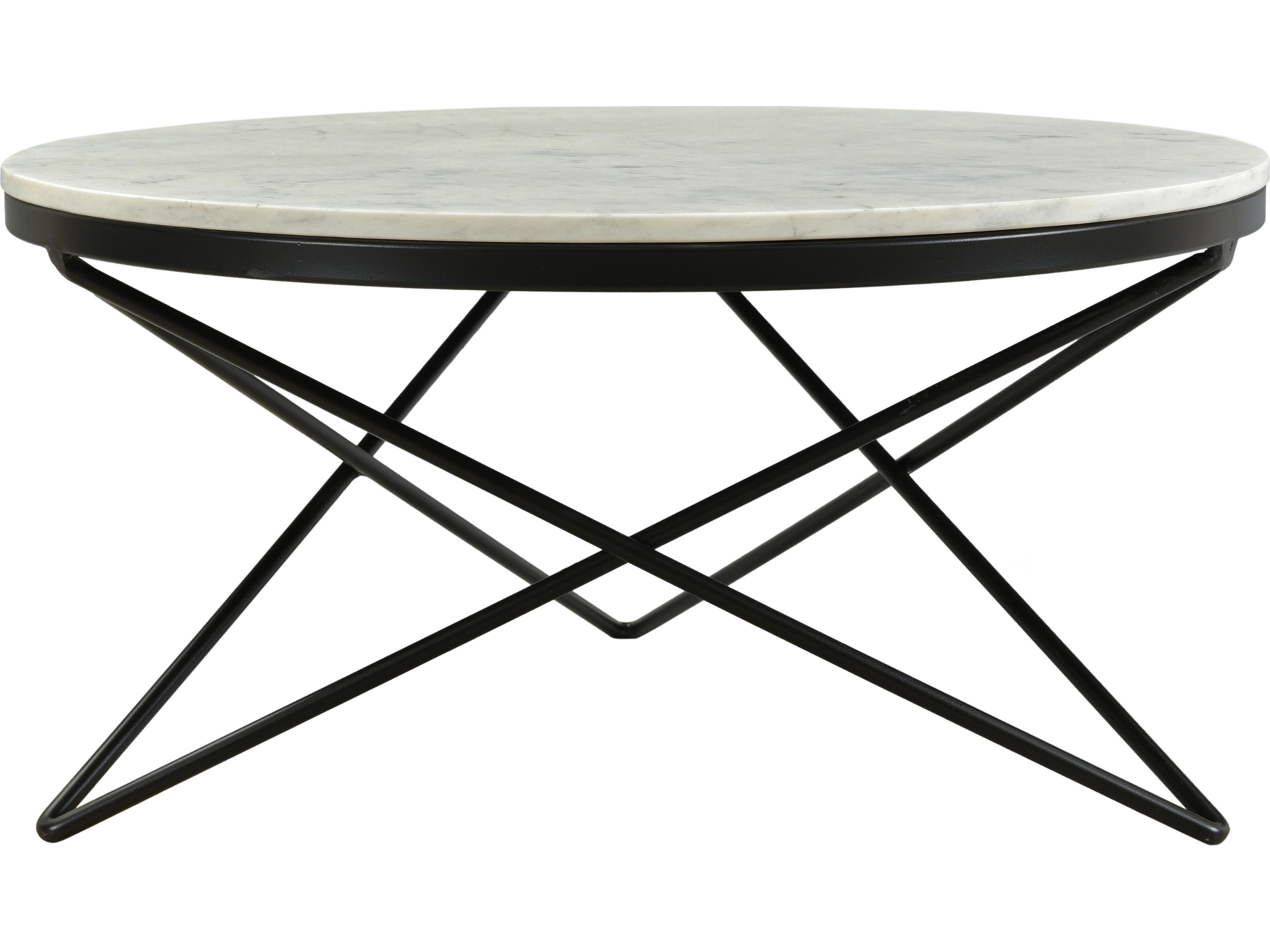 Moe's Home Haley Round Marble Black Coffee Table