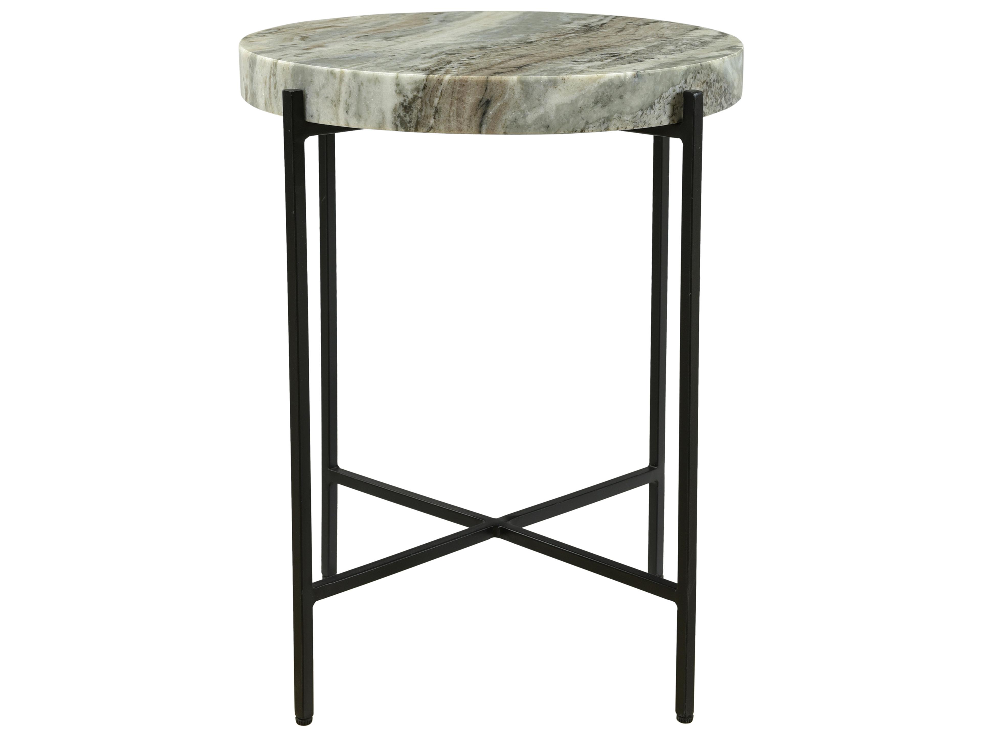 Moe's Home Cirque Round Marble Light Brown End Table