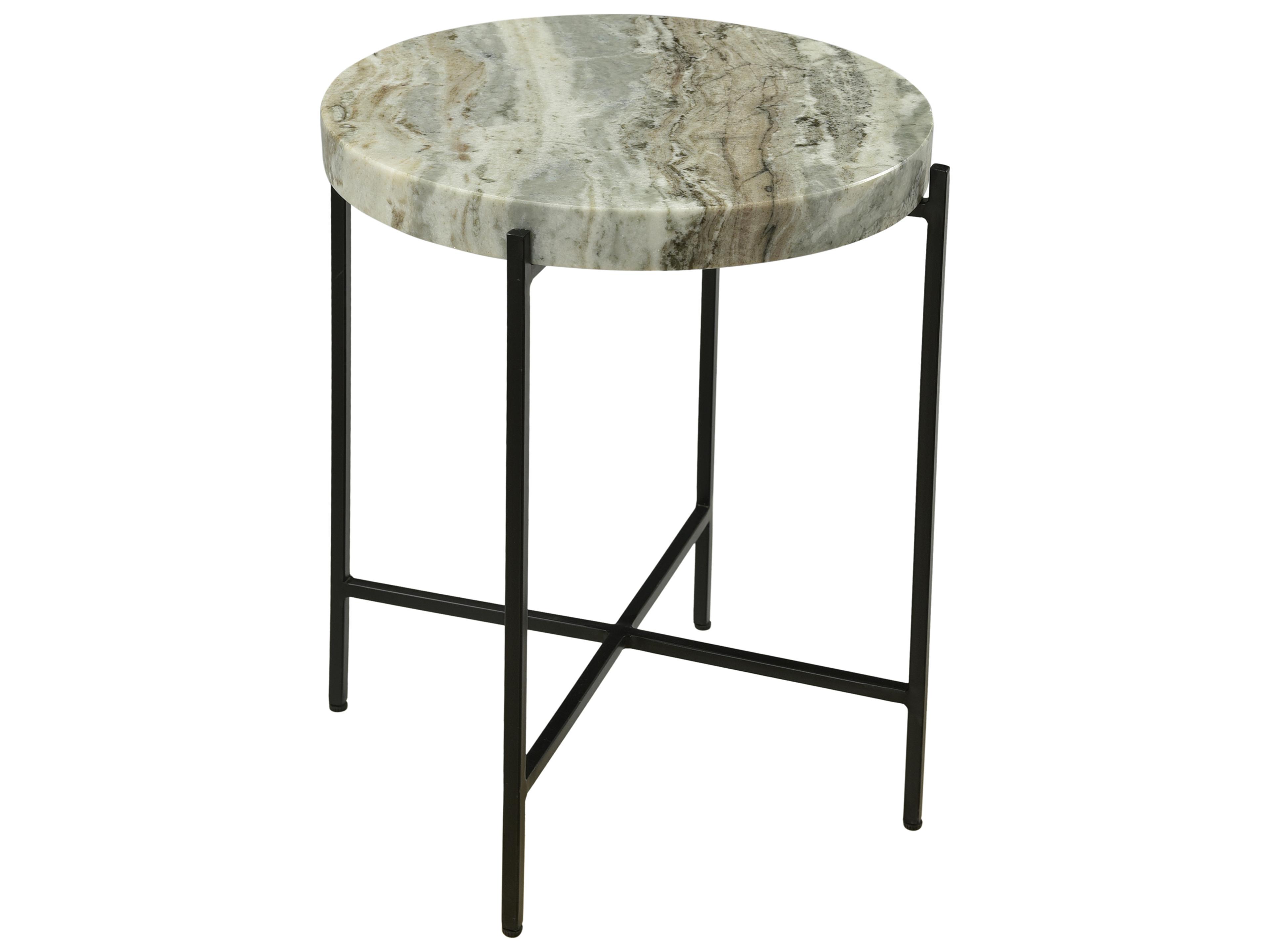Moe's Home Cirque Round Marble Light Brown End Table