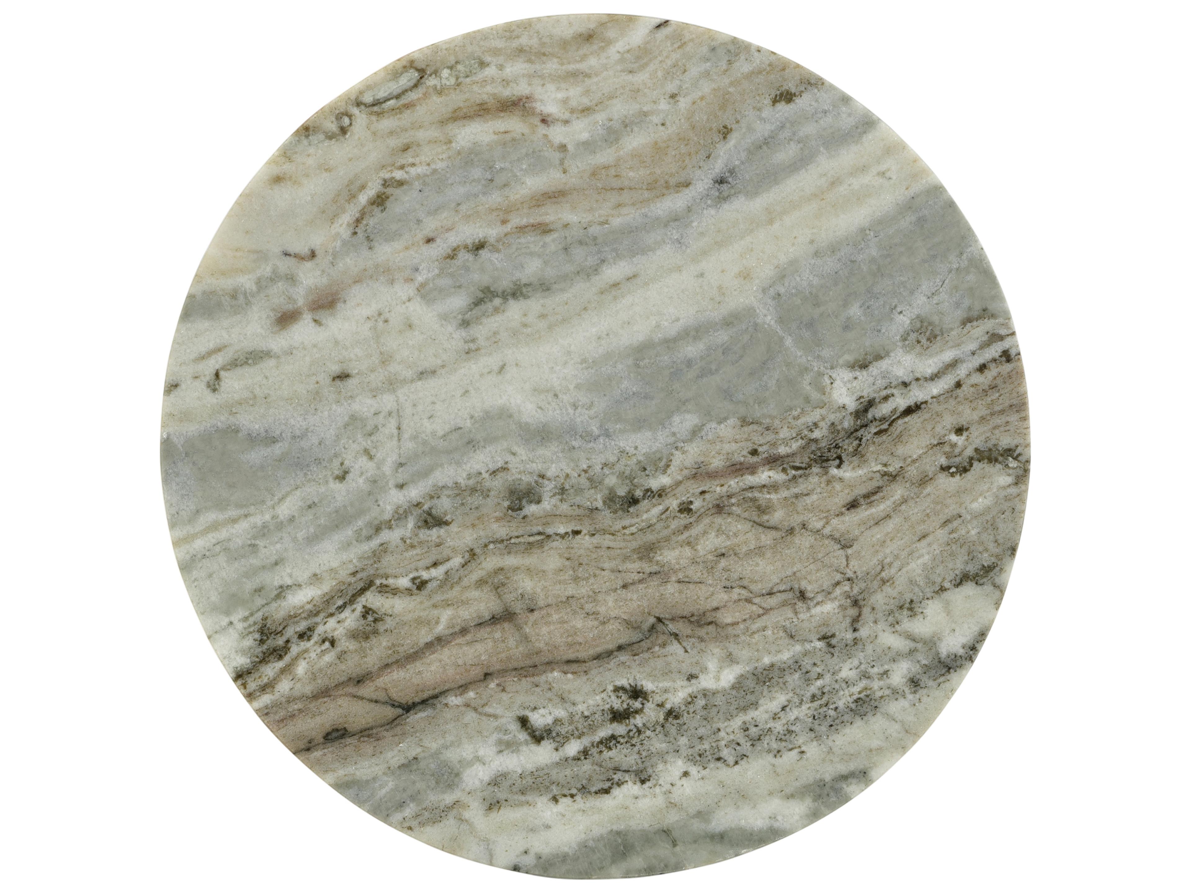 Moe's Home Cirque Round Marble Light Brown End Table