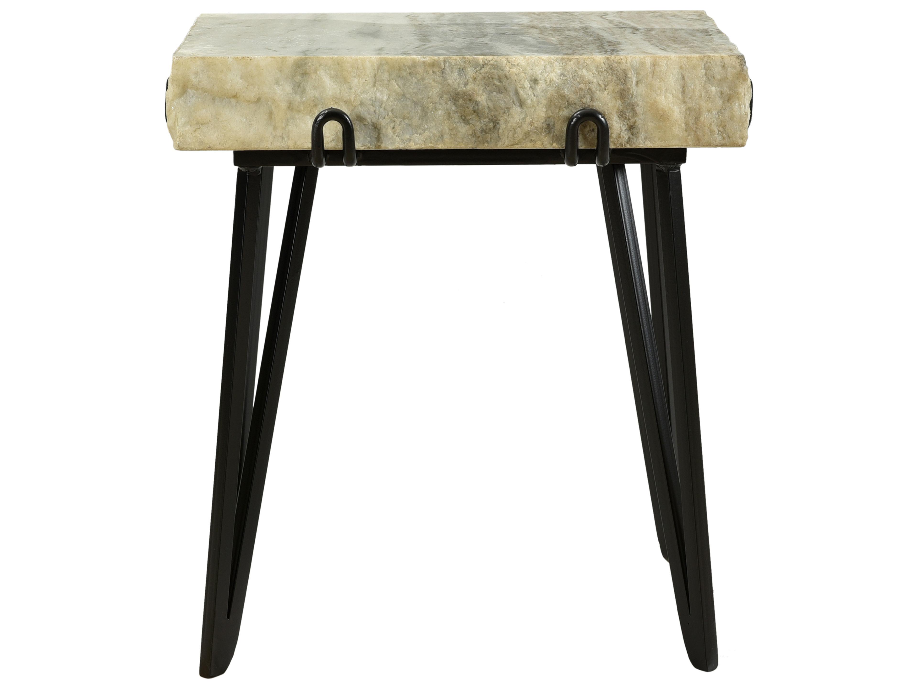 Moe's Home Alpert Rectangular Marble Light Brown End Table