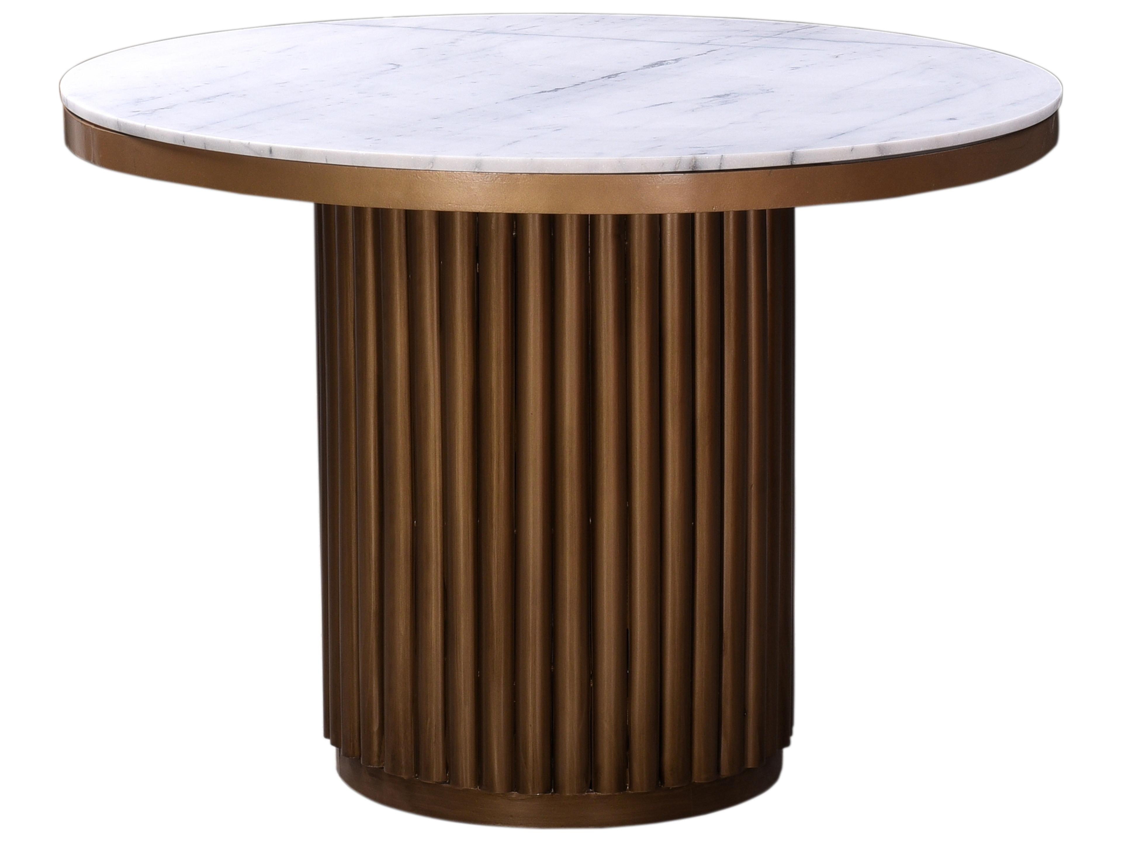 Moe's Home Tower Dining Table White Marble