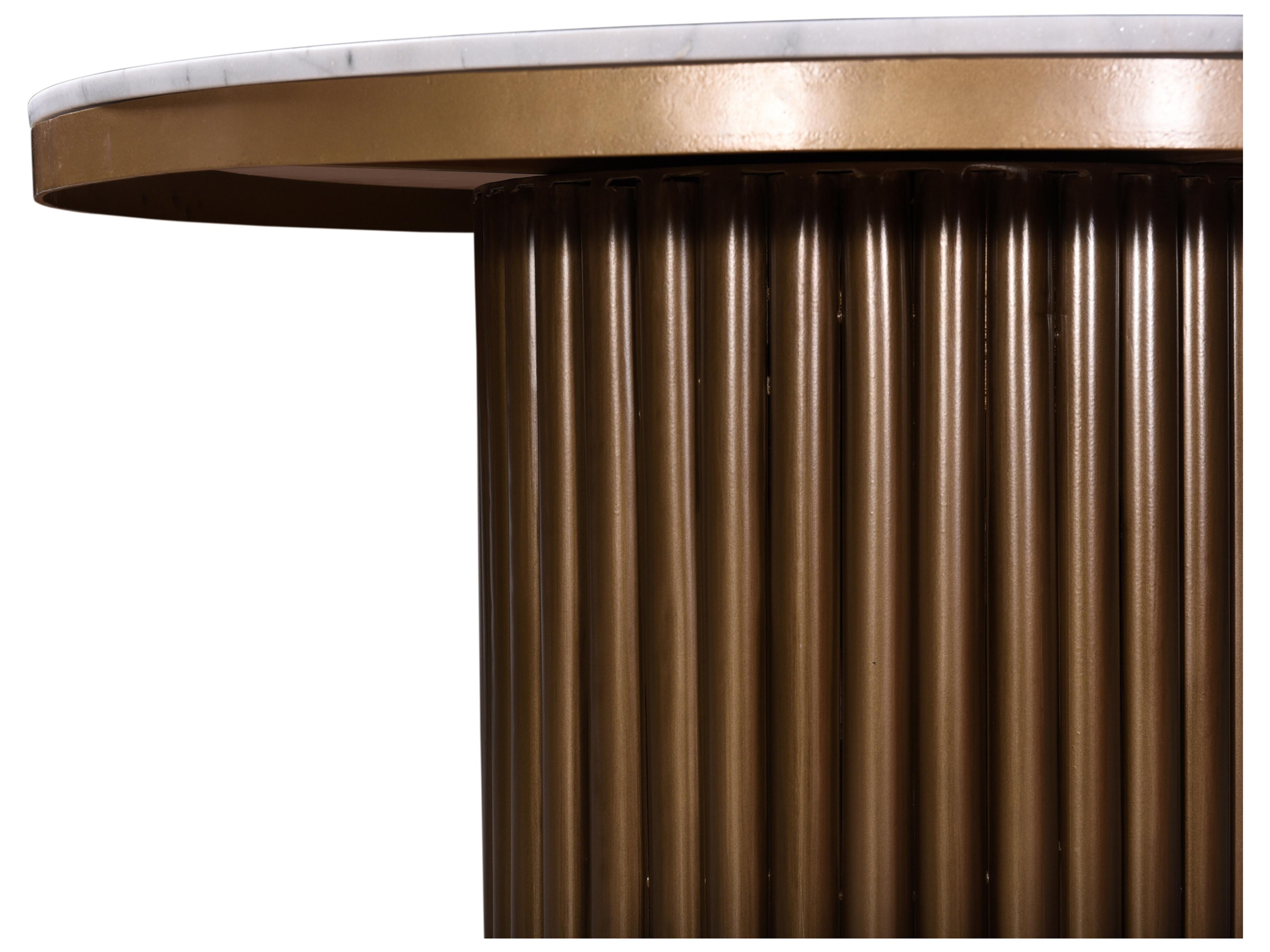 Moe's Home Tower Dining Table White Marble