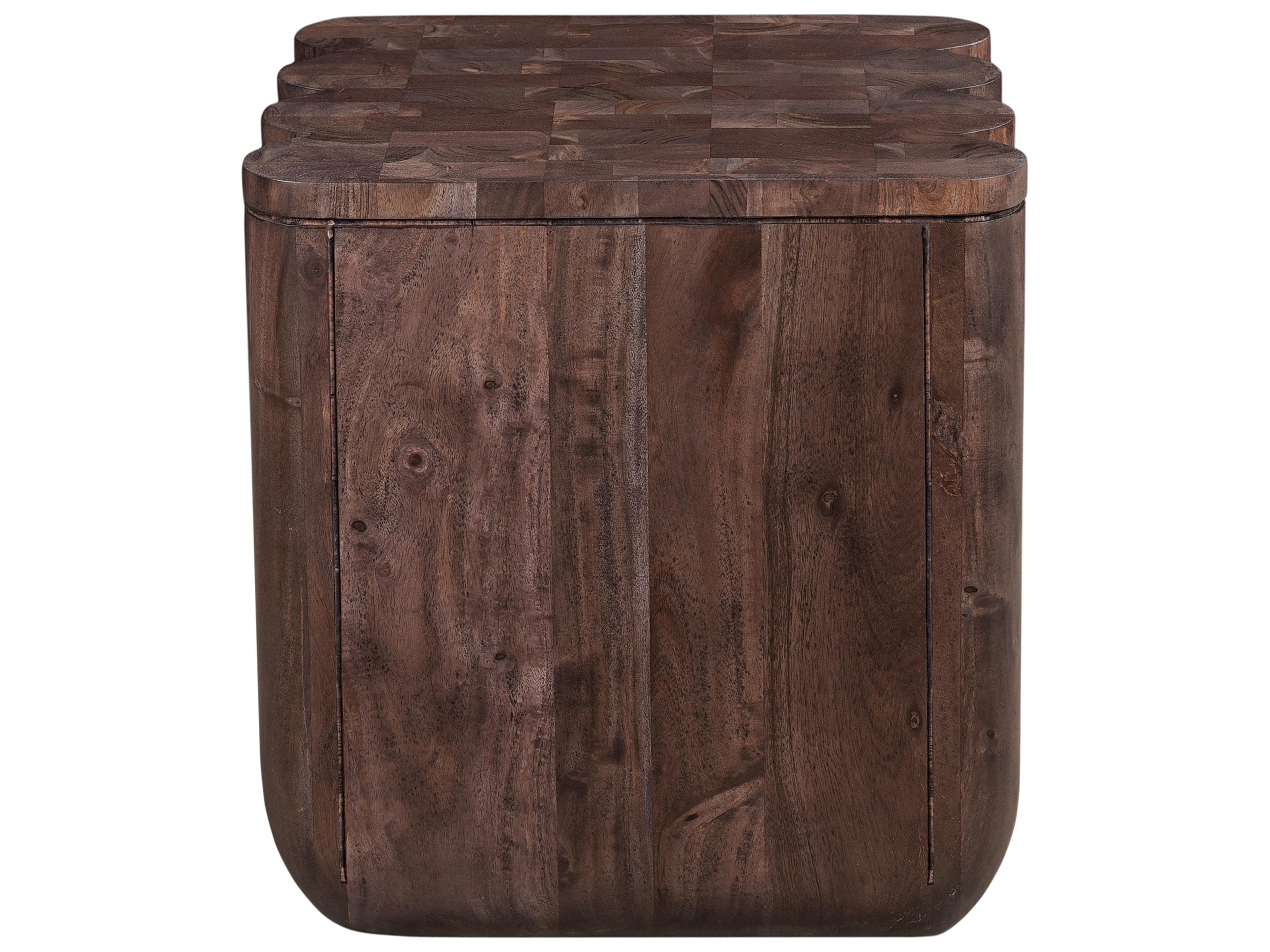 Moe's Home Square Wood Espresso Brown End Table