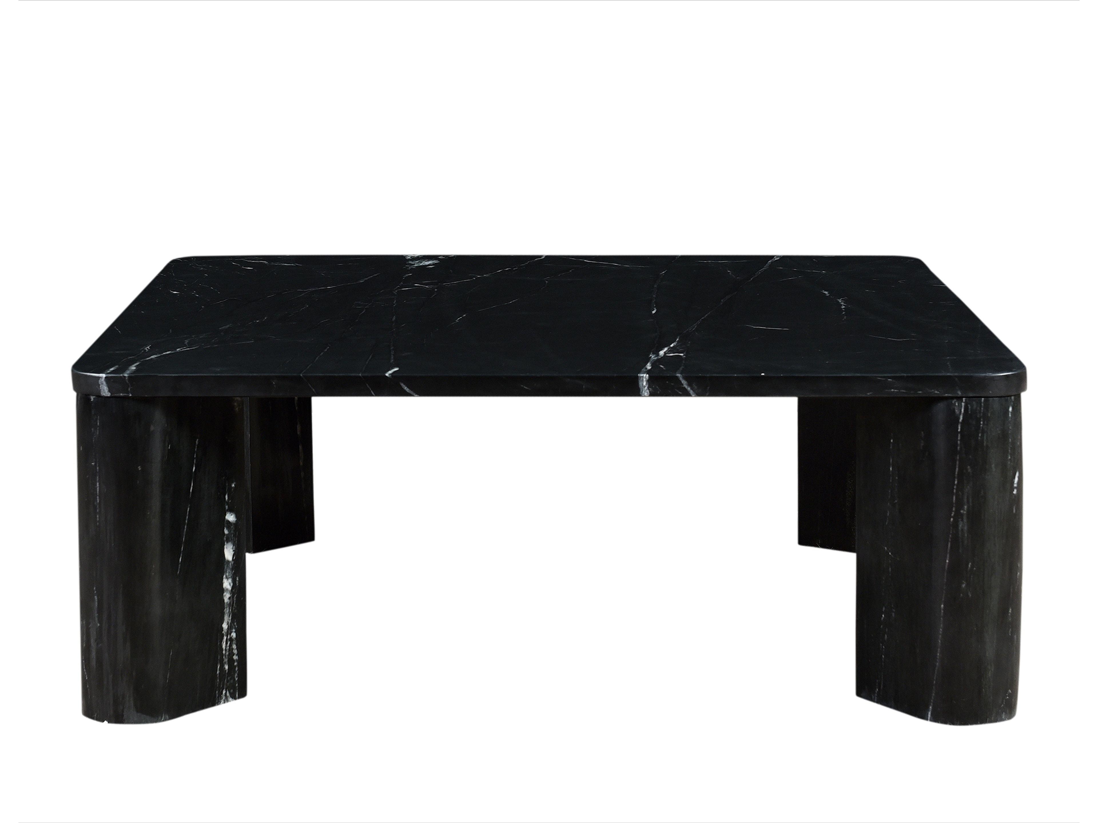 Segment Square Marble Black Coffee Table
