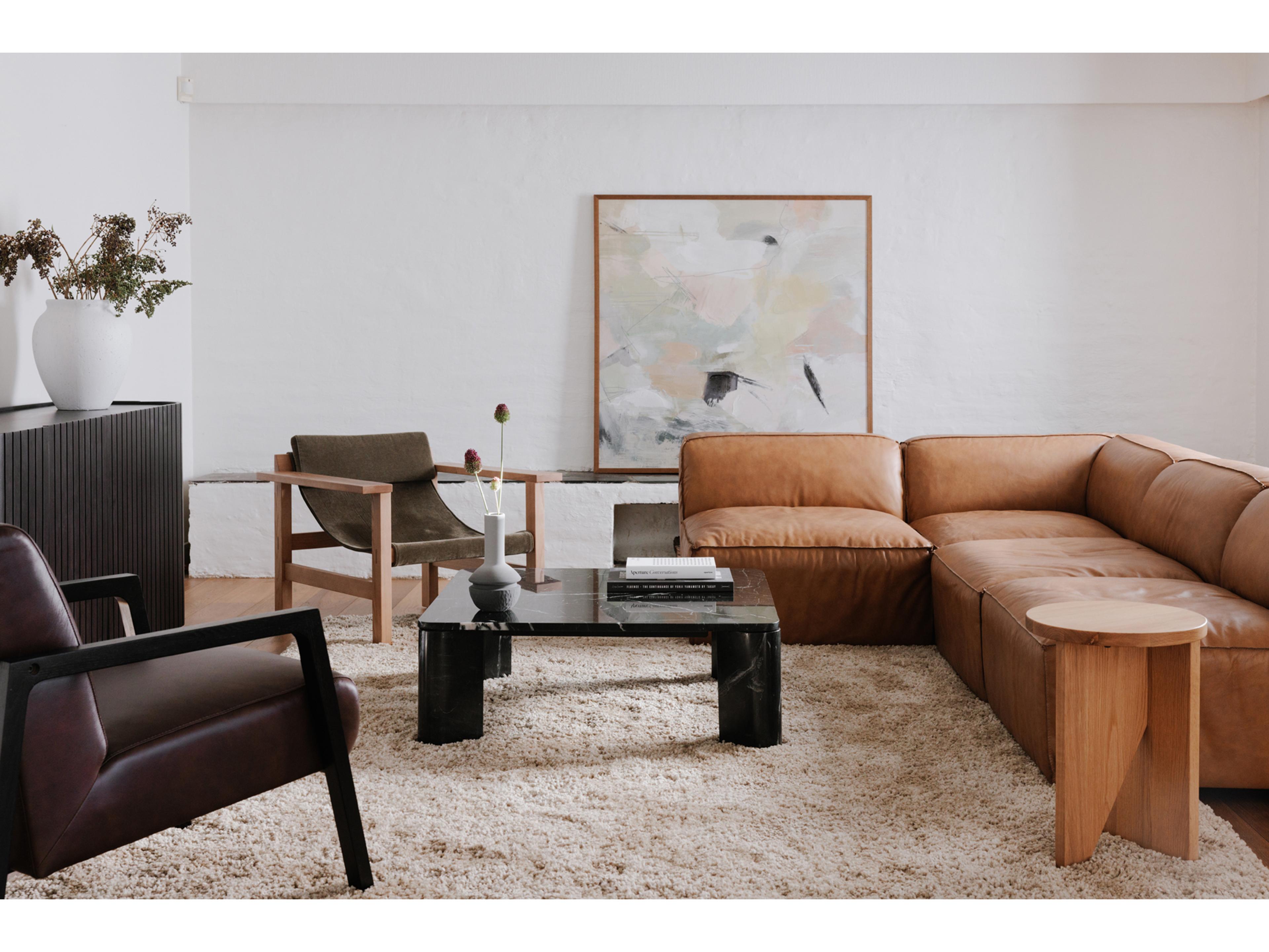 Moe's Home Segment Square Marble Black Coffee Table