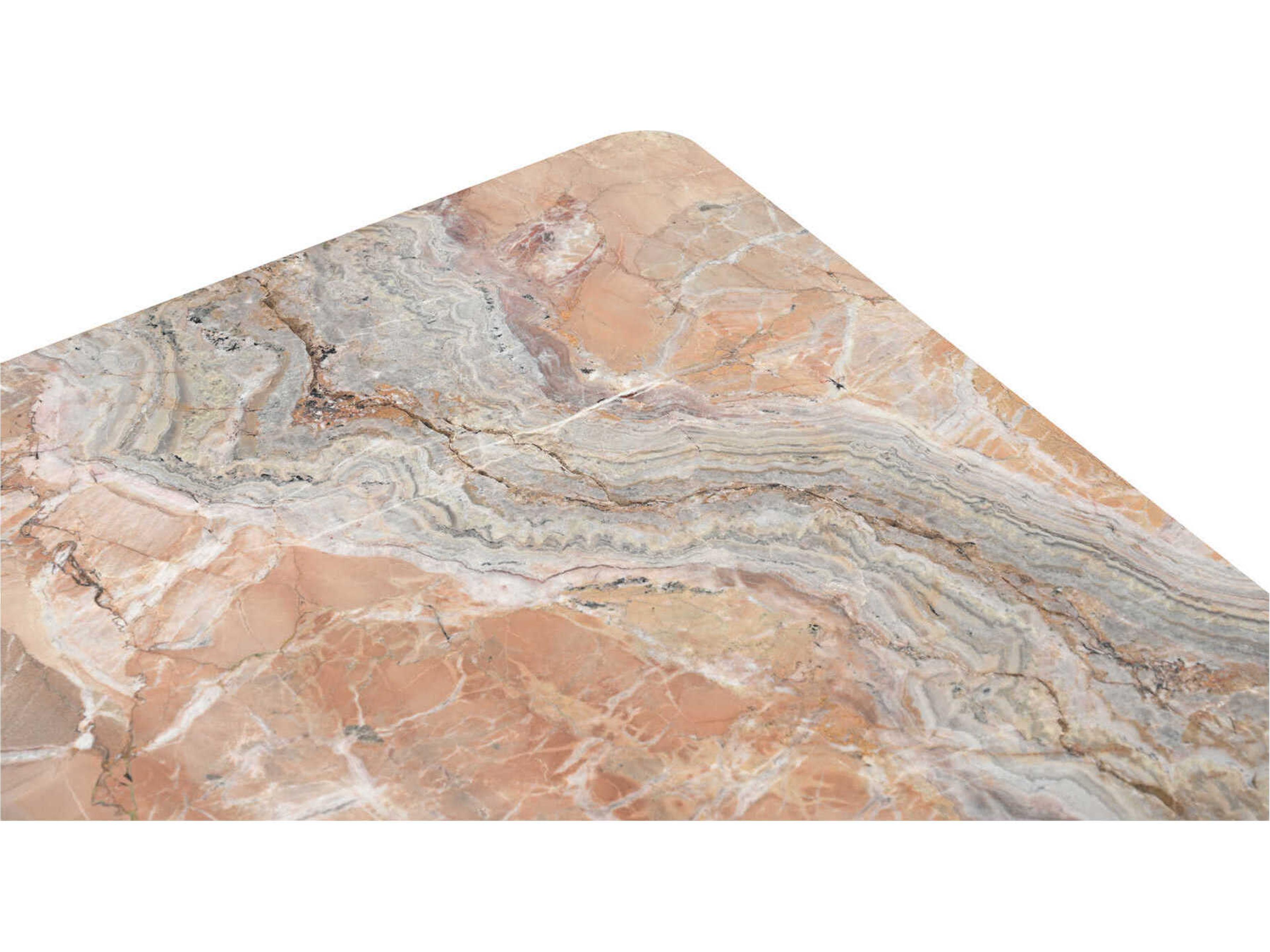 Moe's Home Segment Square Marble Orange Coffee Table