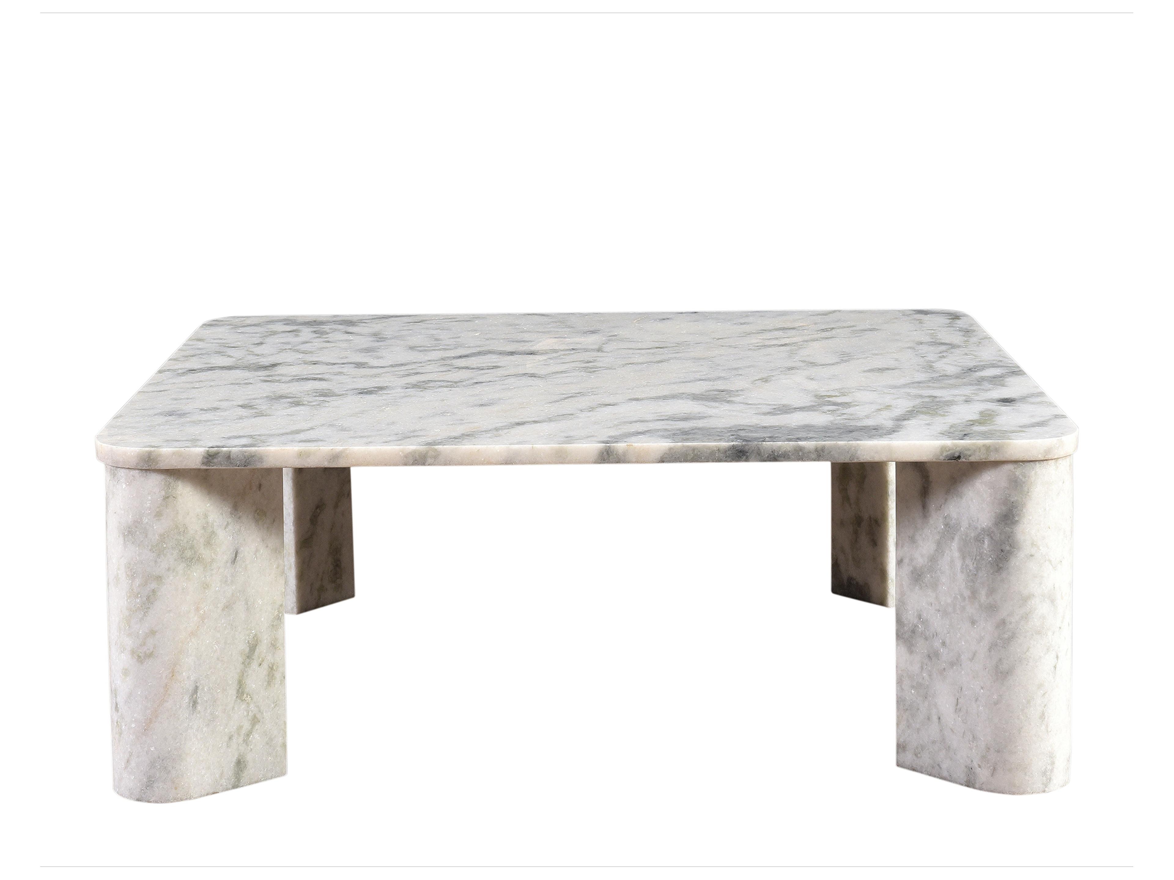 Moe's Home Segment Square Marble Grey Coffee Table