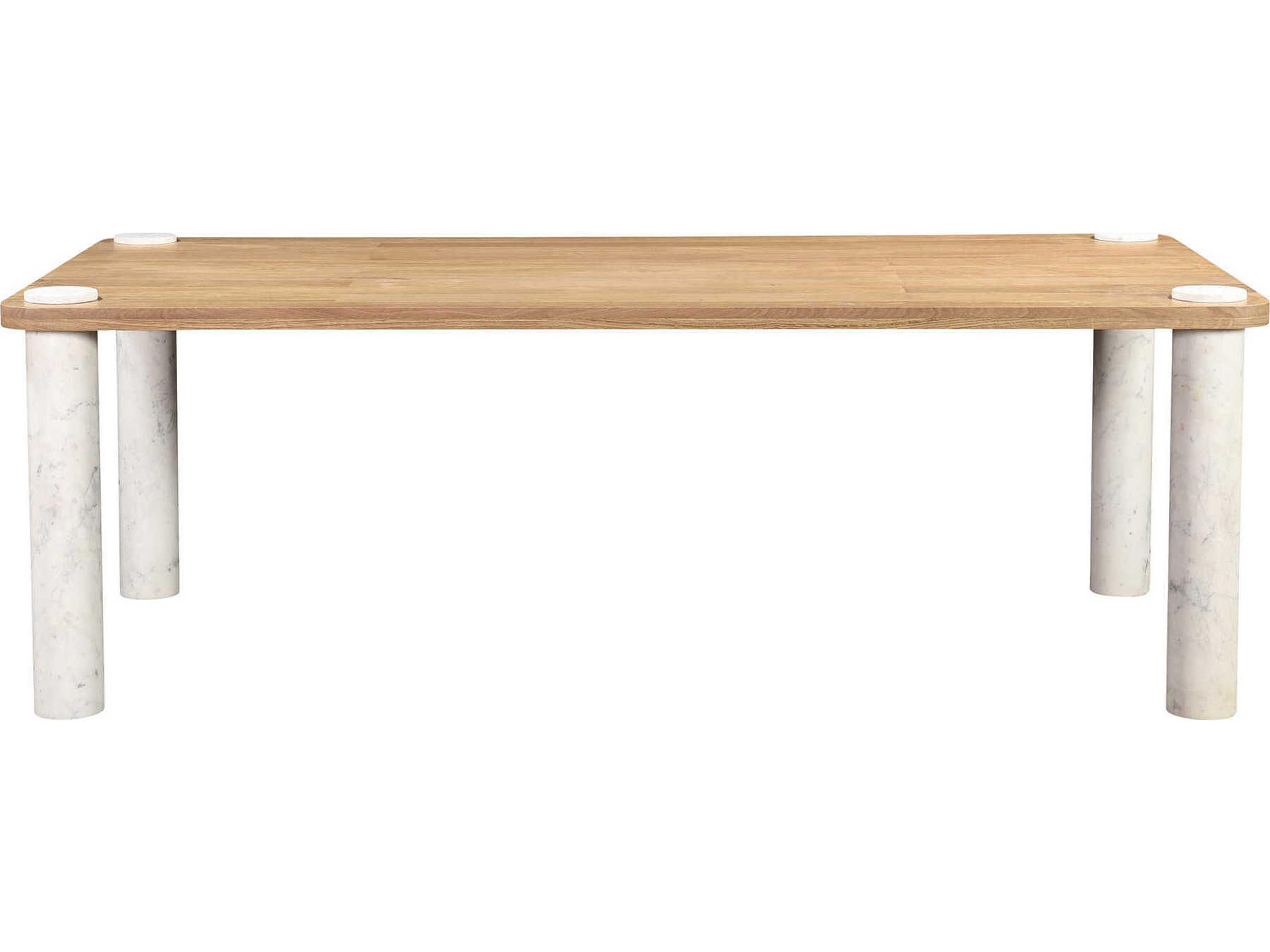 Moe's Home Century Rectangular Wood White Dining Table