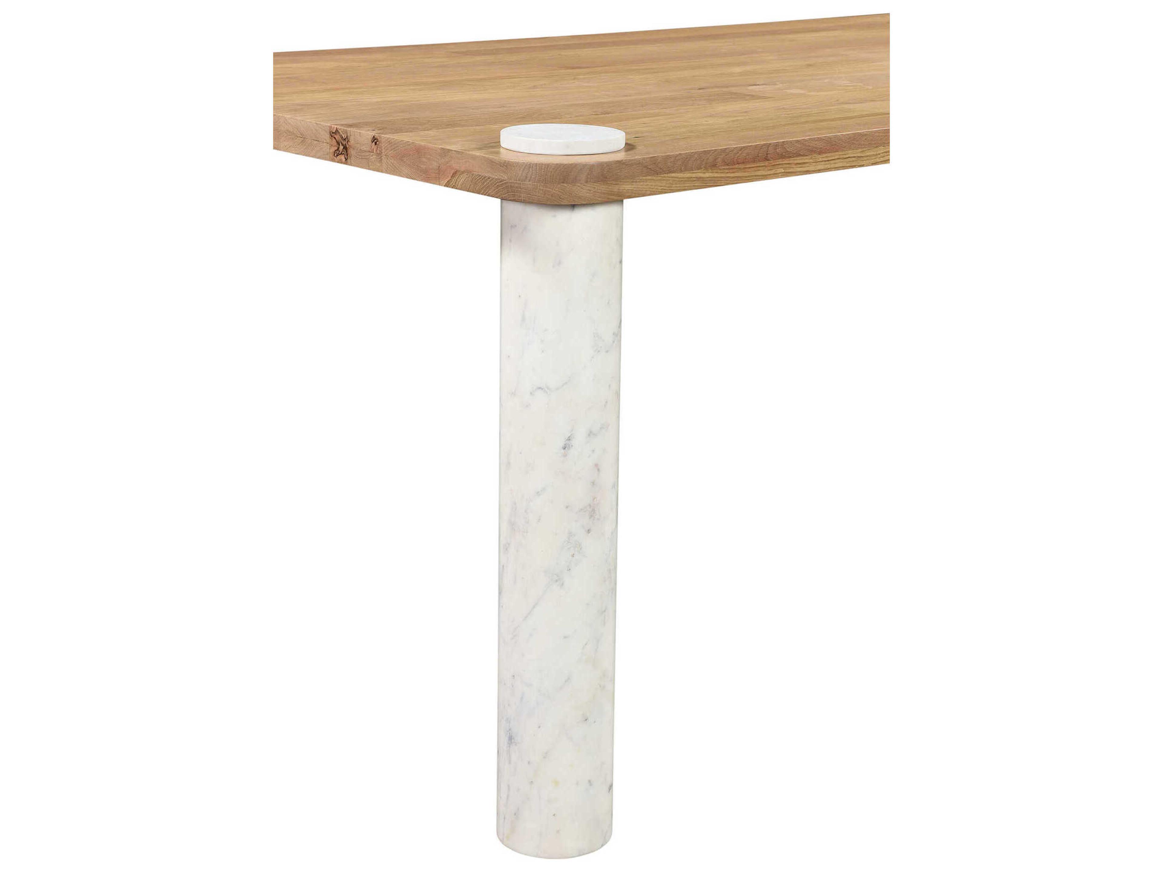 Moe's Home Century Rectangular Wood White Dining Table