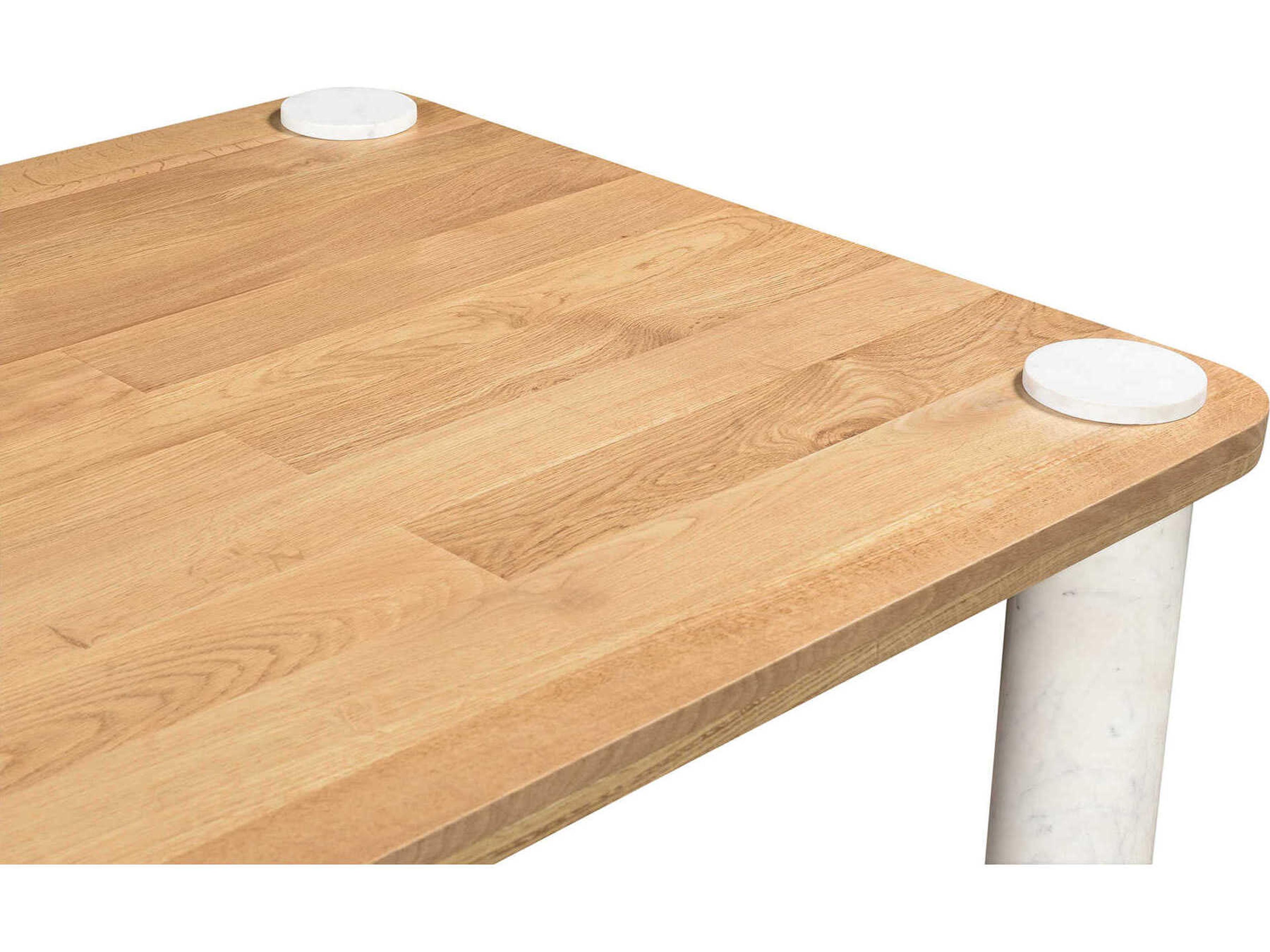 Moe's Home Century Rectangular Wood White Dining Table