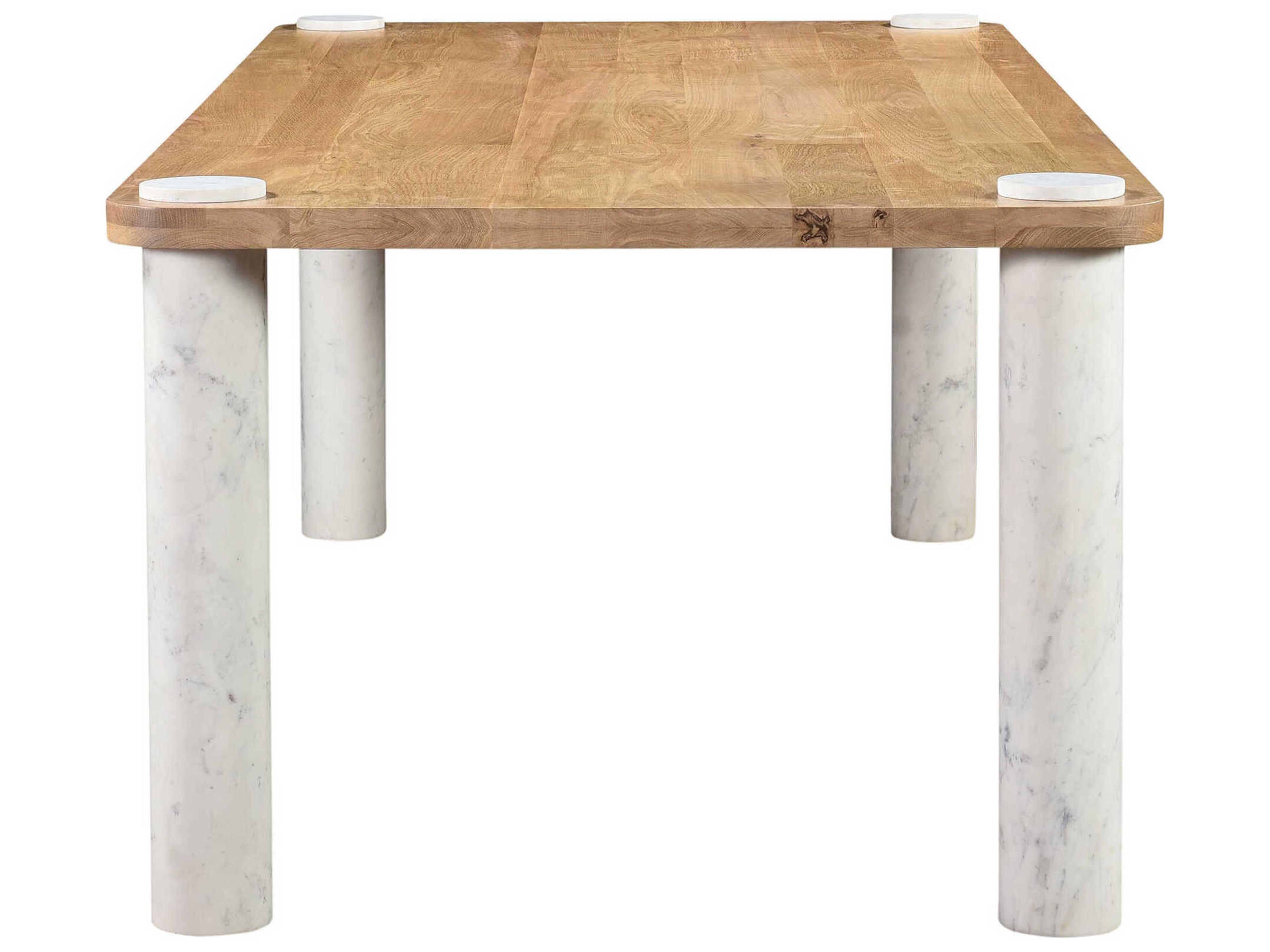 Moe's Home Century Rectangular Wood White Dining Table