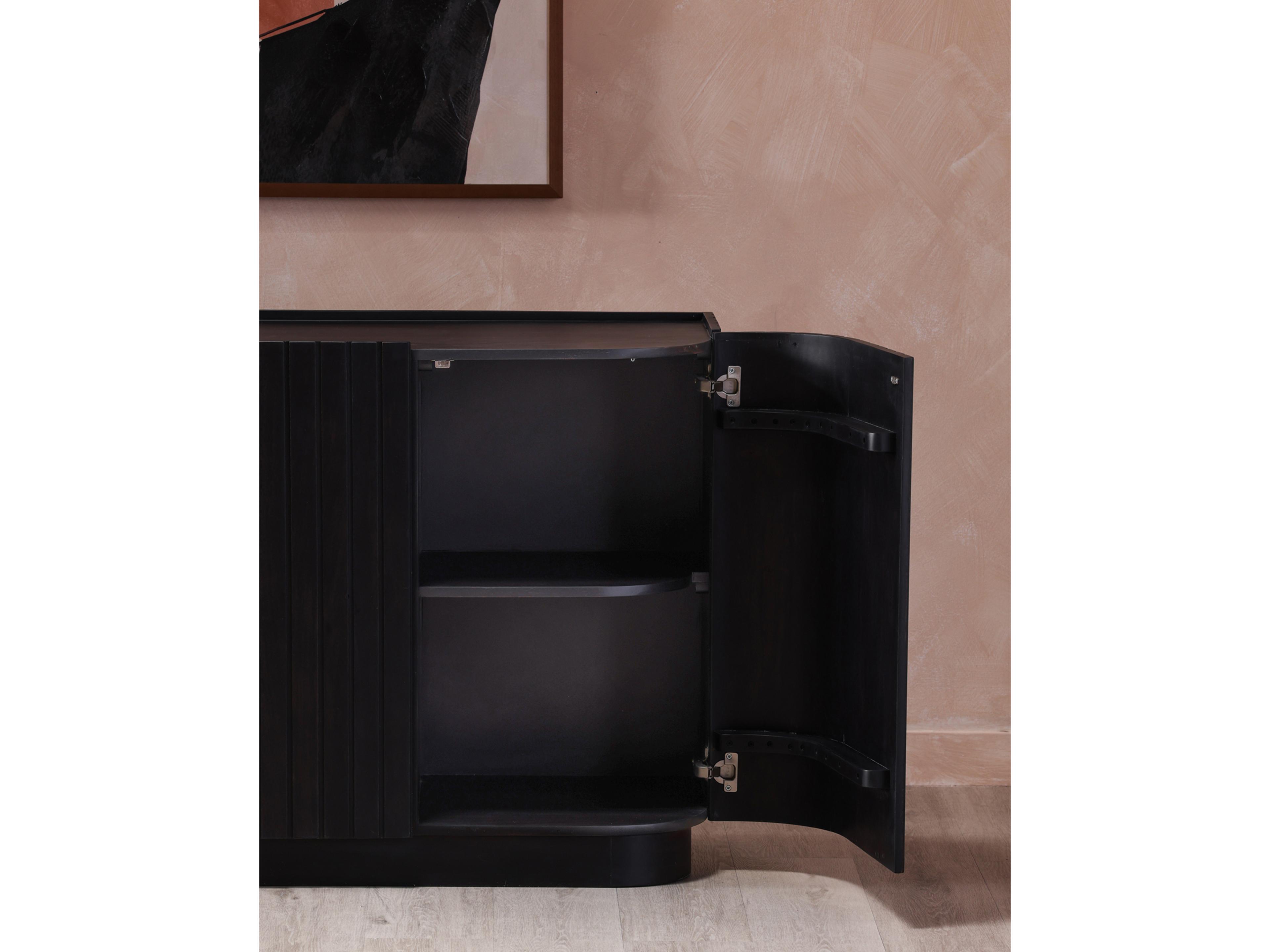 Moe's Home Povera 72" Acacia Wood Black Sideboard