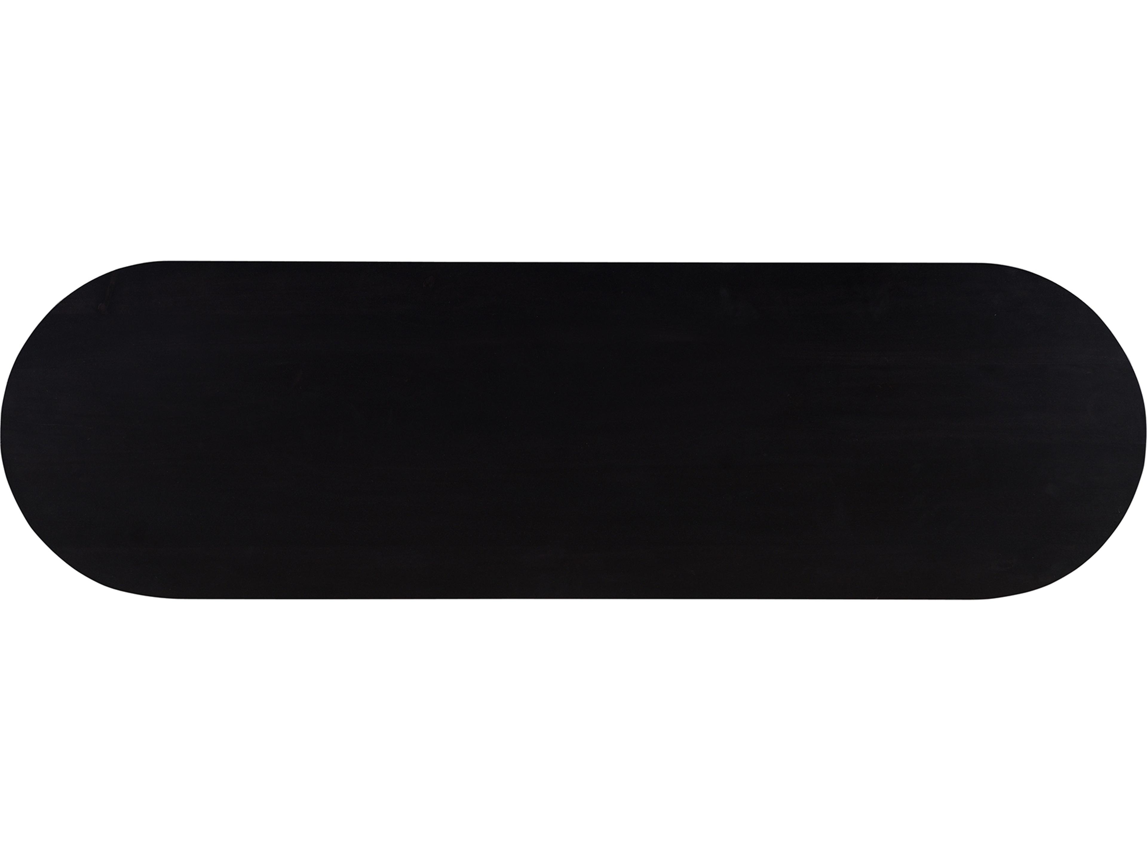 Moe's Home Povera Oval Wood Black Console Table