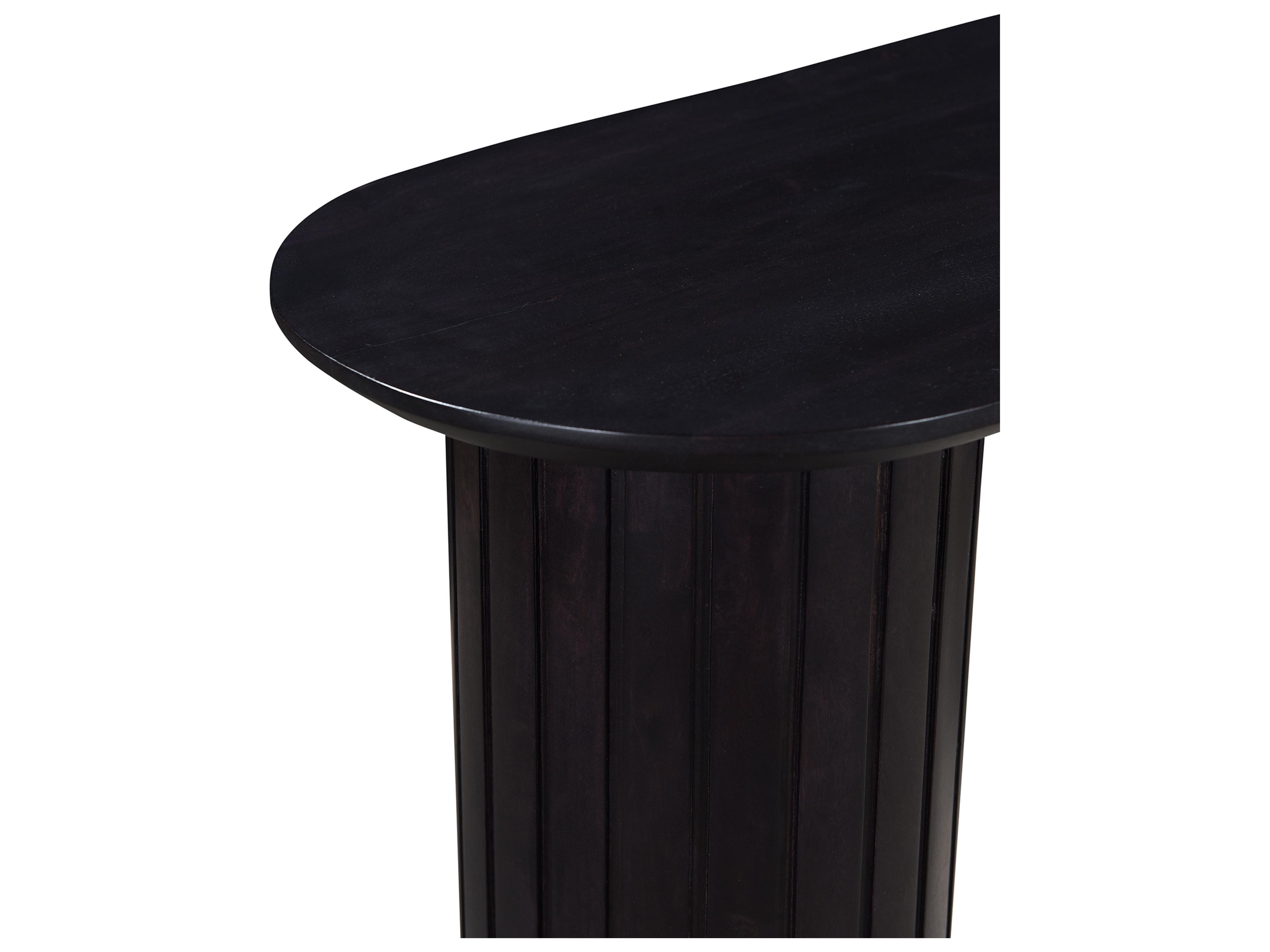 Moe's Home Povera Oval Wood Black Console Table