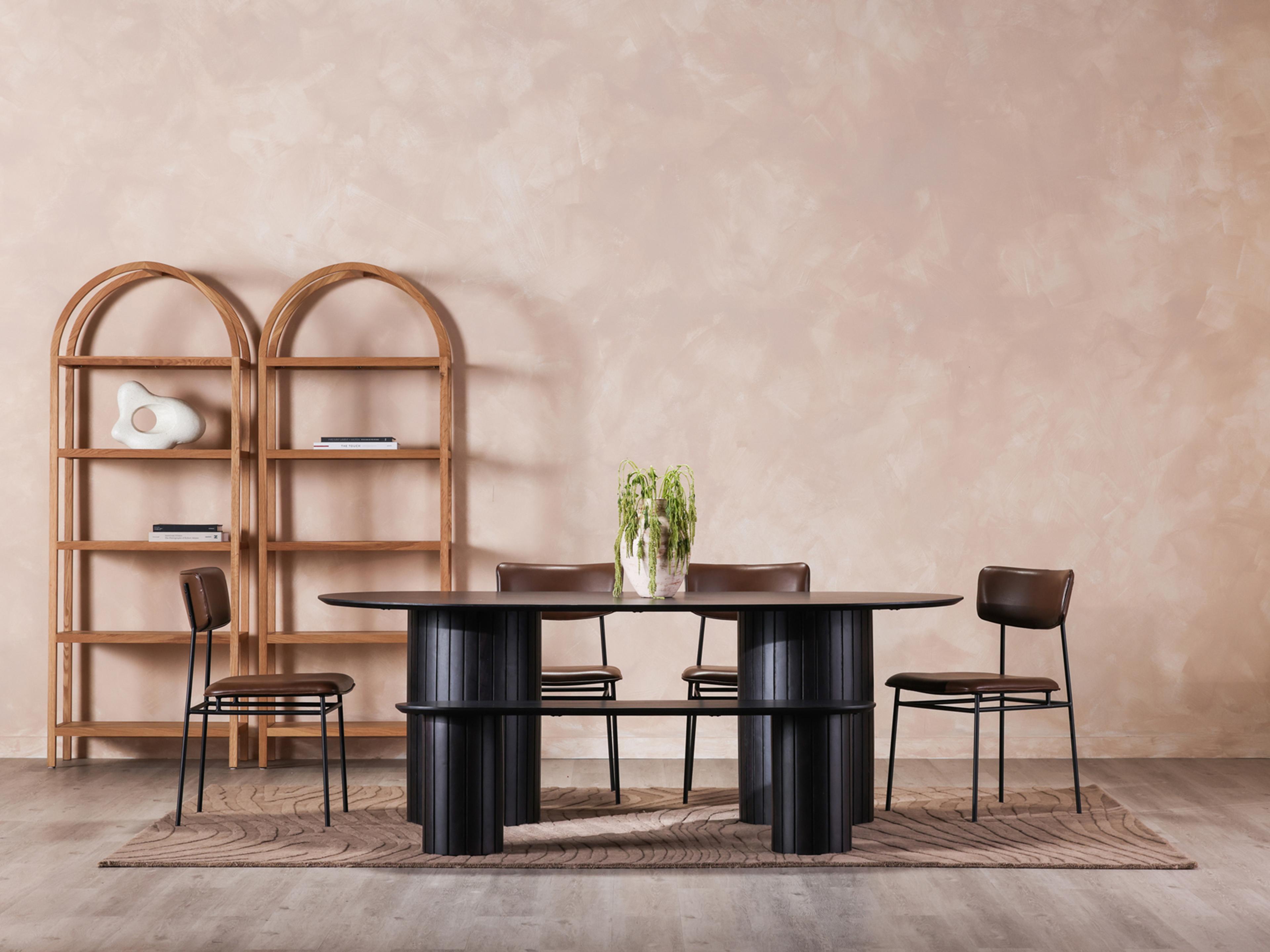 Moe's Home Povera Black Accent Bench