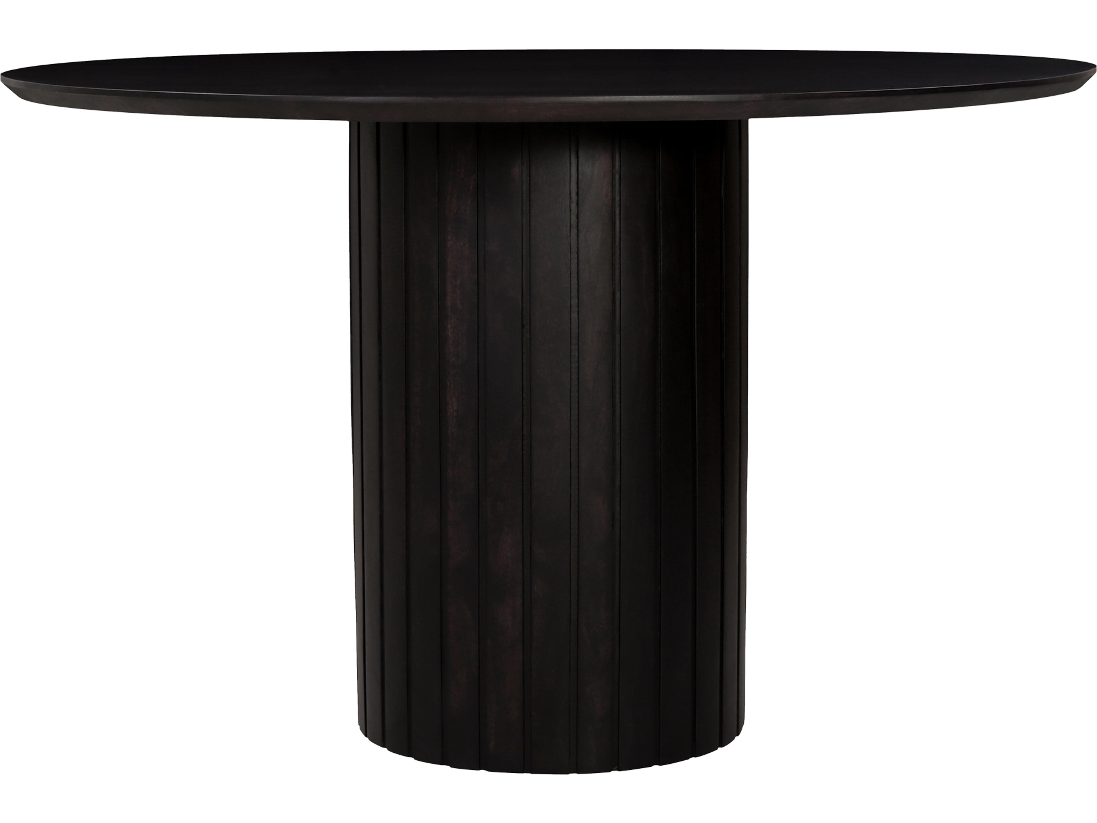 Moe's Home Povera Round Wood Black Dining Table