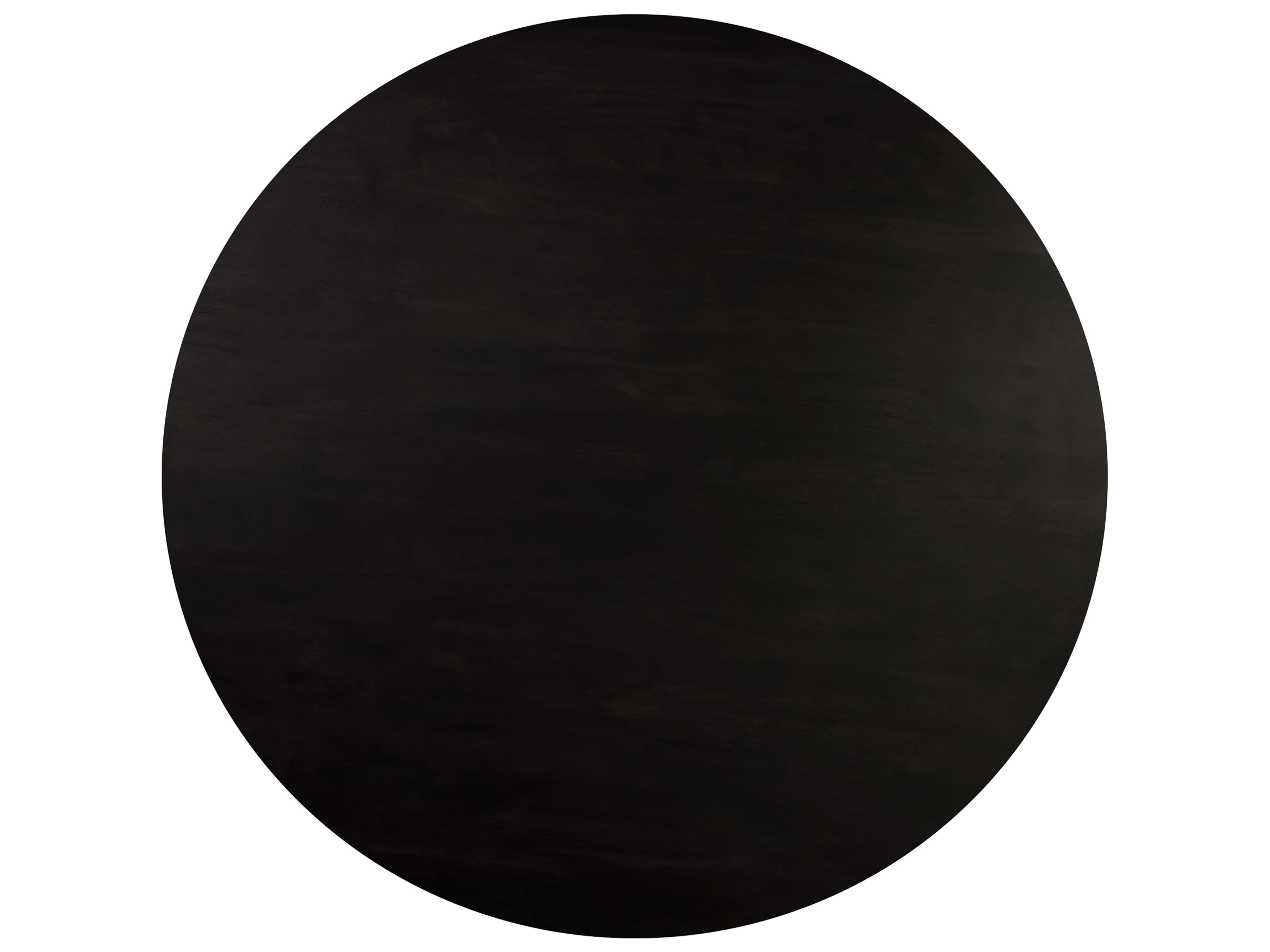 Moe's Home Povera Round Wood Black Dining Table